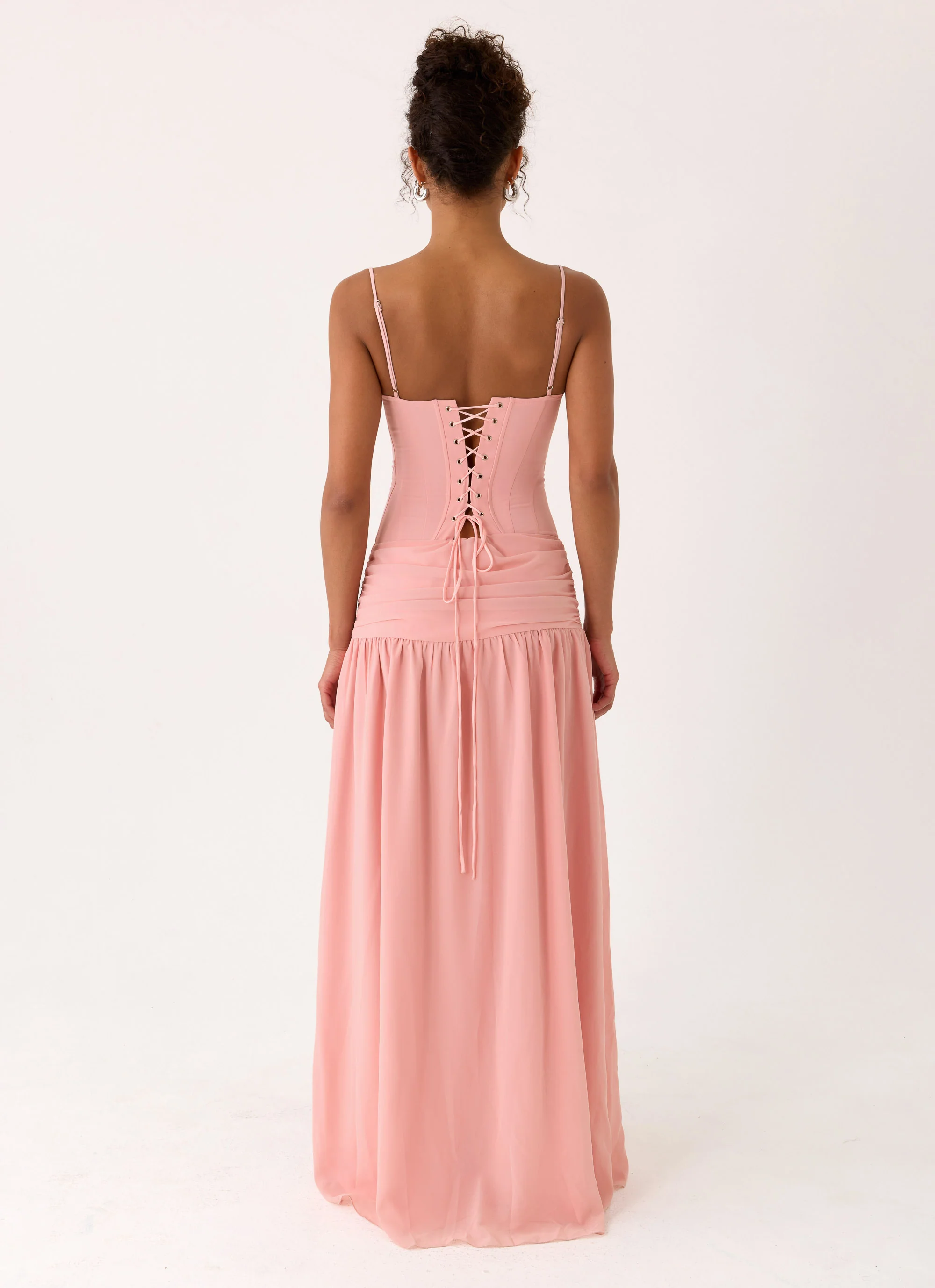 Clemence Bustier Maxi Dress - Coral - Image 4
