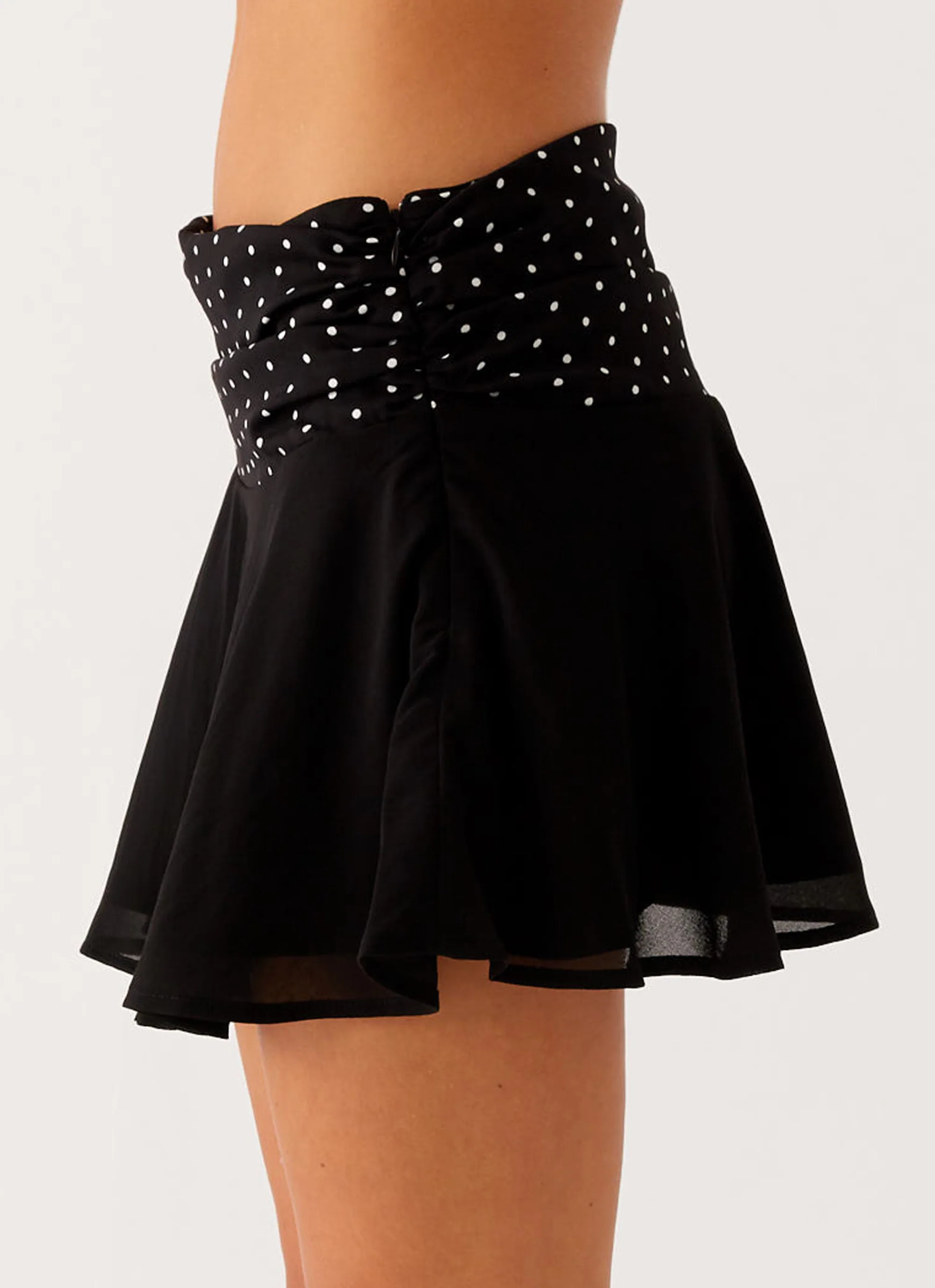 Colby Mini Skirt - Black Polka Dot - Image 5
