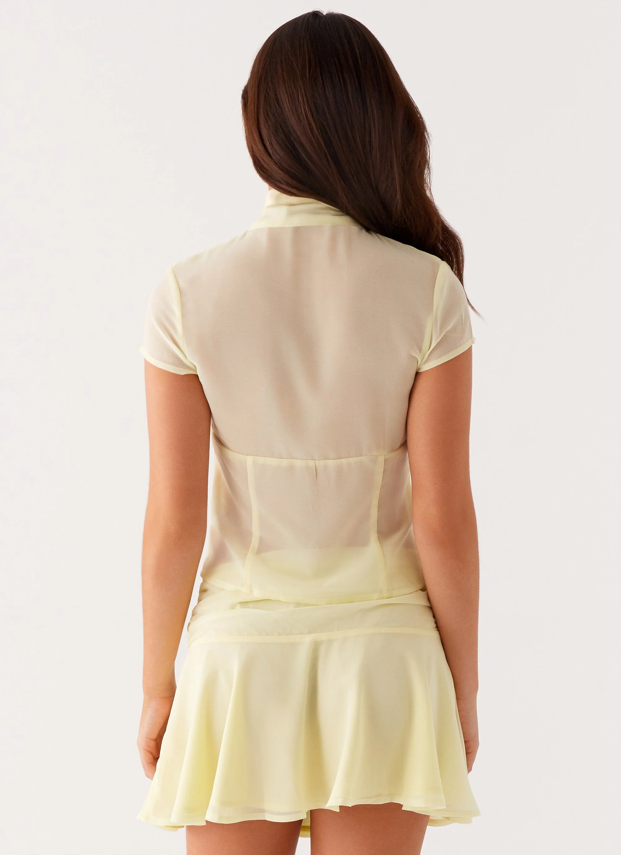 Colby Mini Skirt - Lemon - Image 3