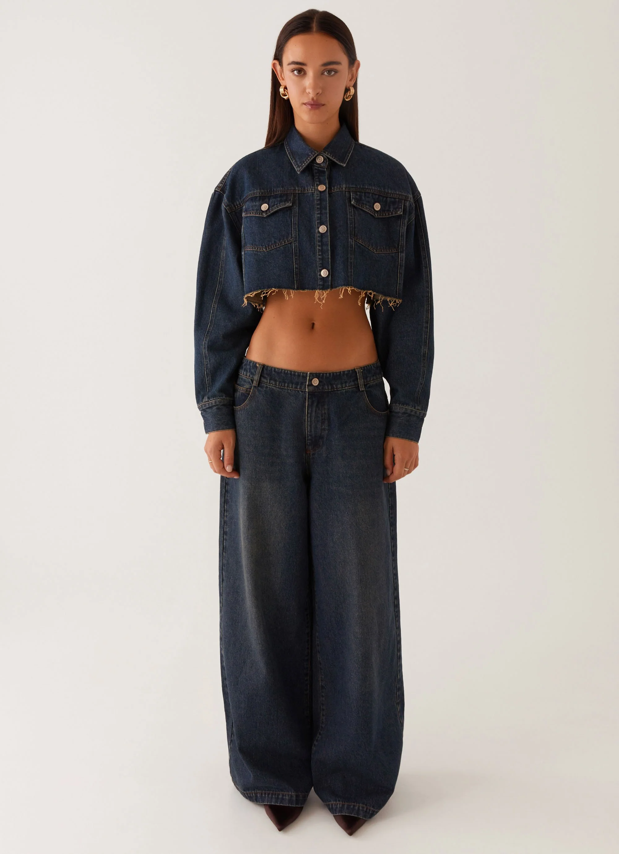 Colorado Cropped Jacket - Blue - Image 2