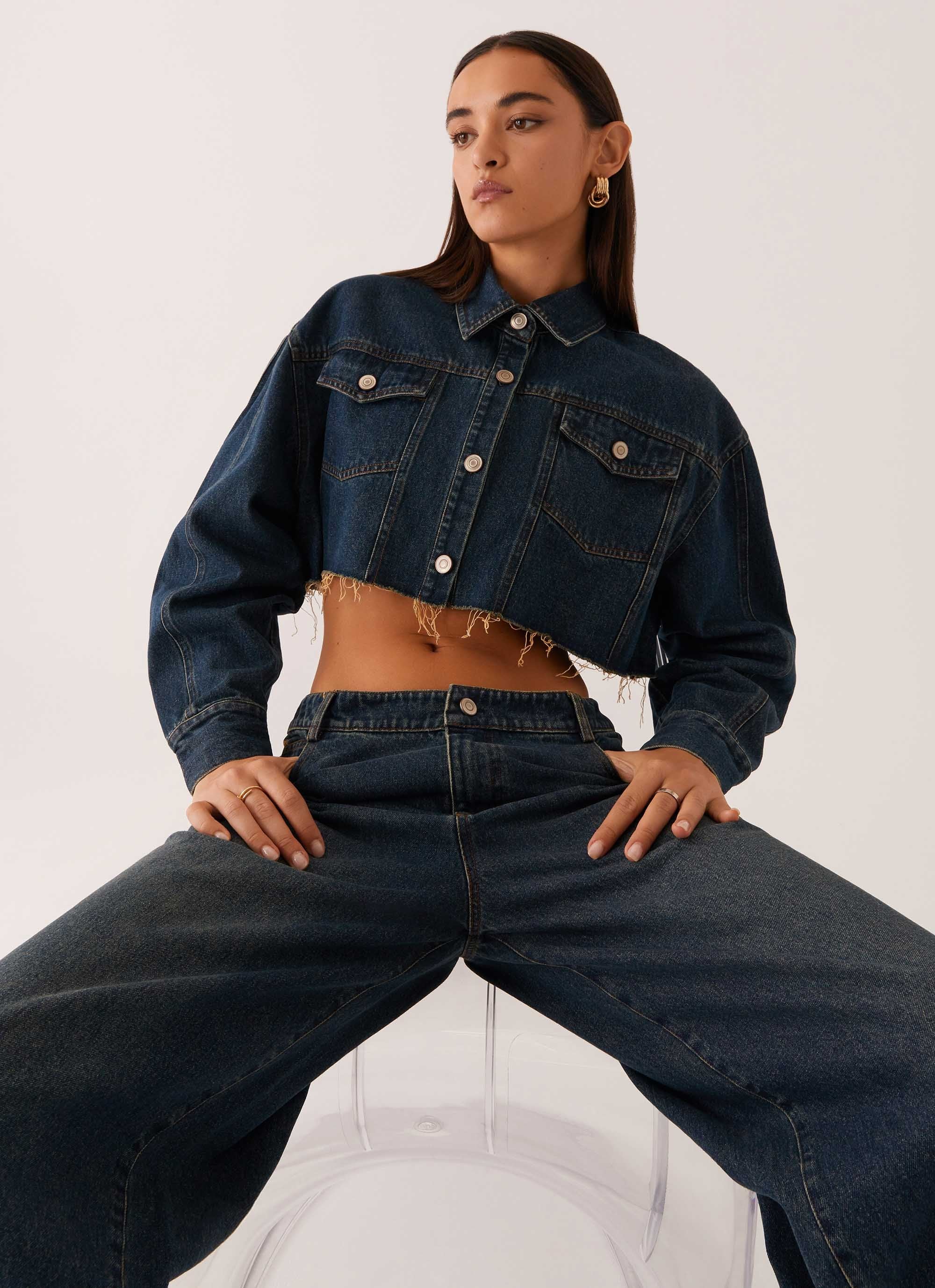 Colorado Cropped Jacket - Blue - Image 5