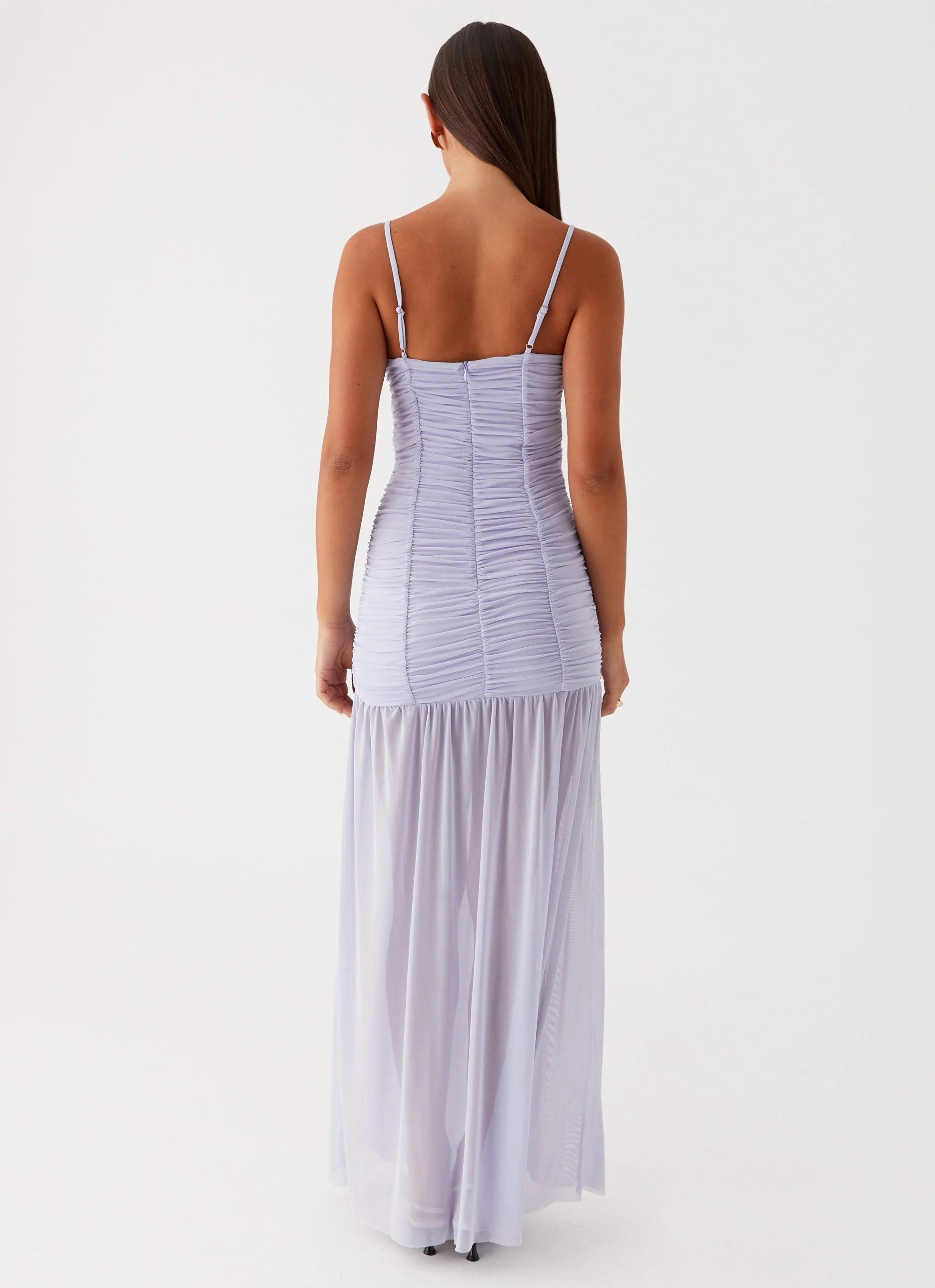 Constance Mesh Maxi Dress - Lavender - Image 4