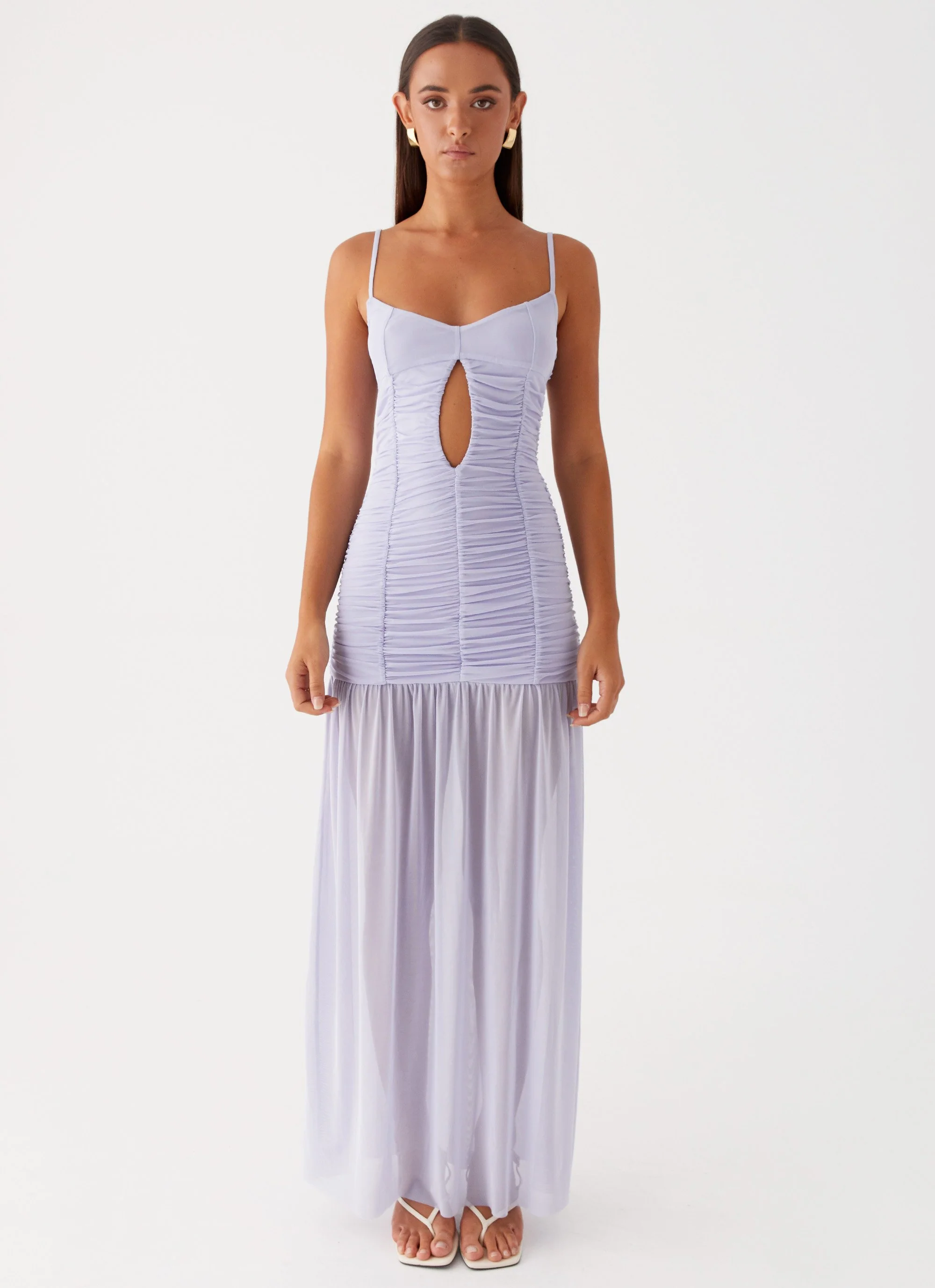 Constance Mesh Maxi Dress - Lavender - Image 7