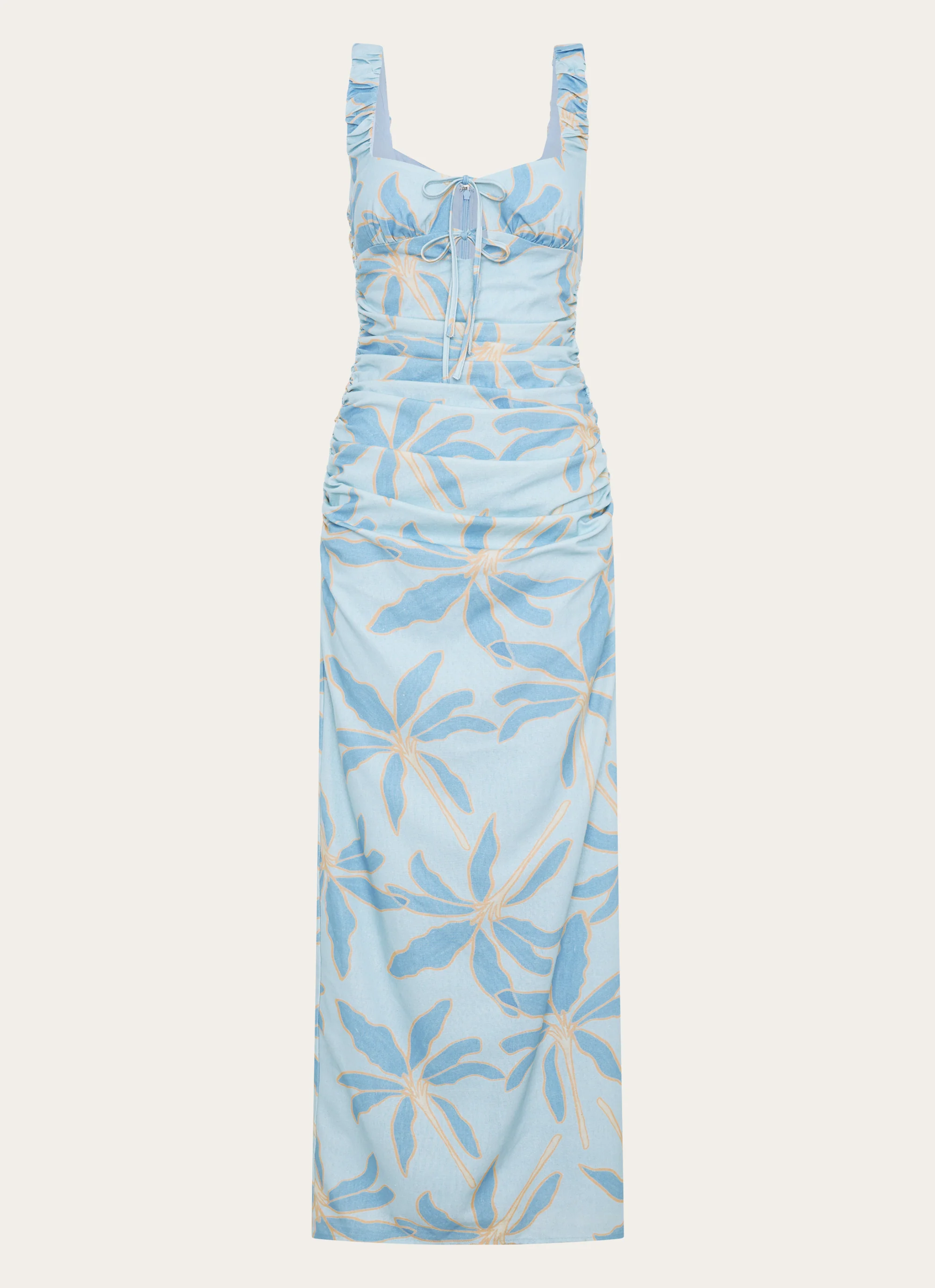 Cosmic Love Ruched Maxi Dress - Opulent Blue - Image 2
