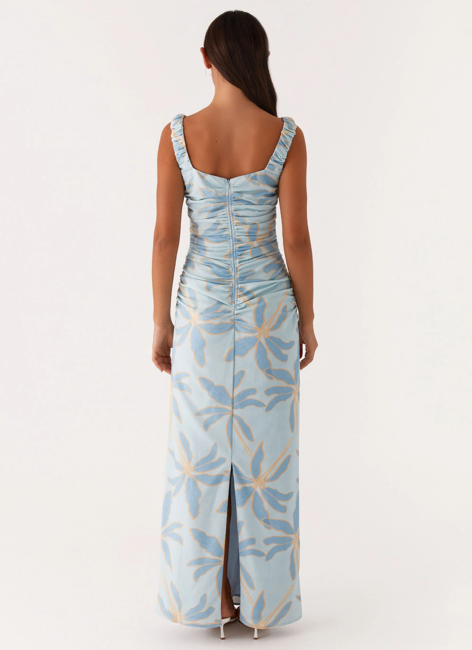 Cosmic Love Ruched Maxi Dress - Opulent Blue - Image 5