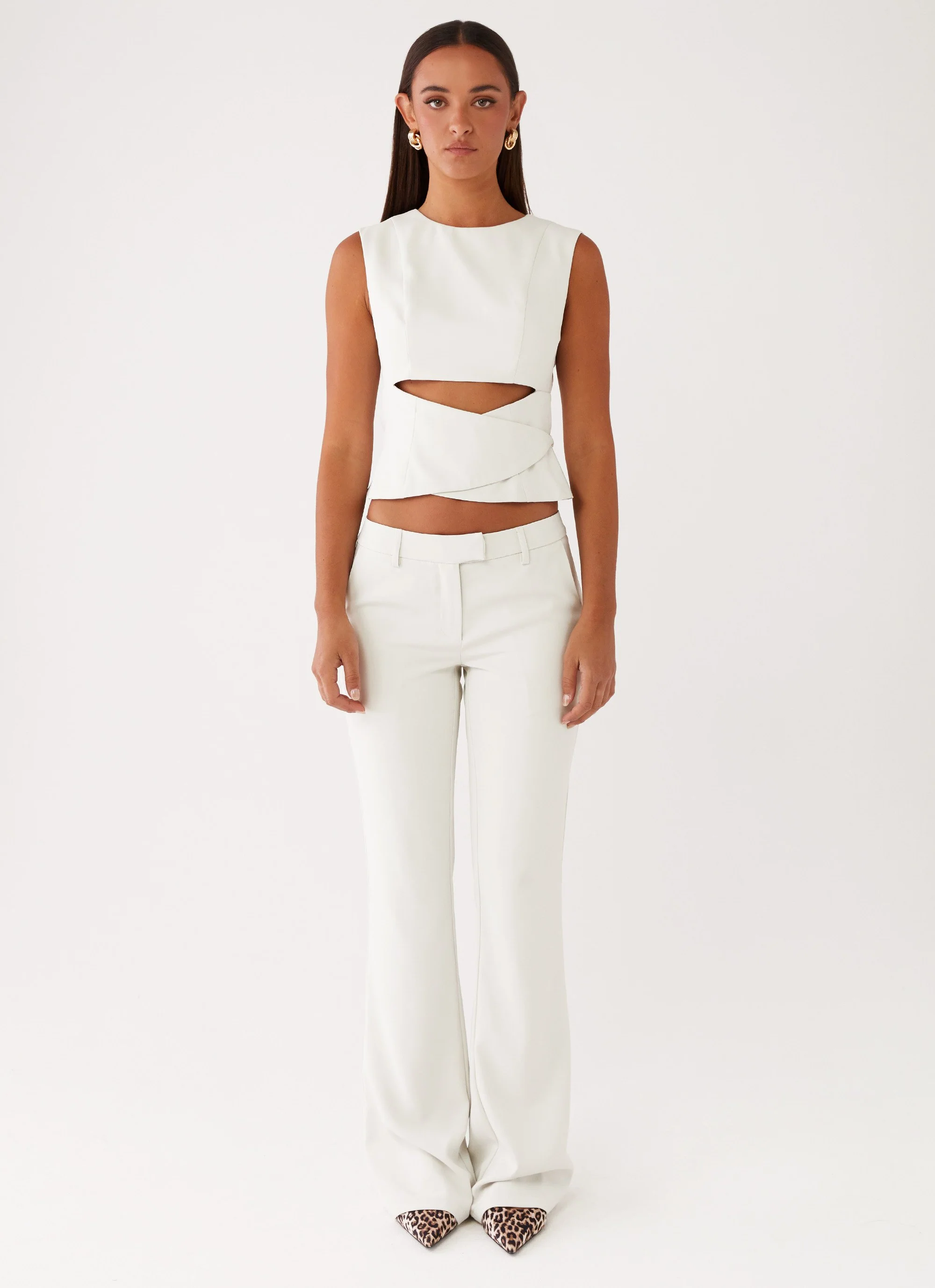 Cyra Wrap Top - Ivory - Image 2