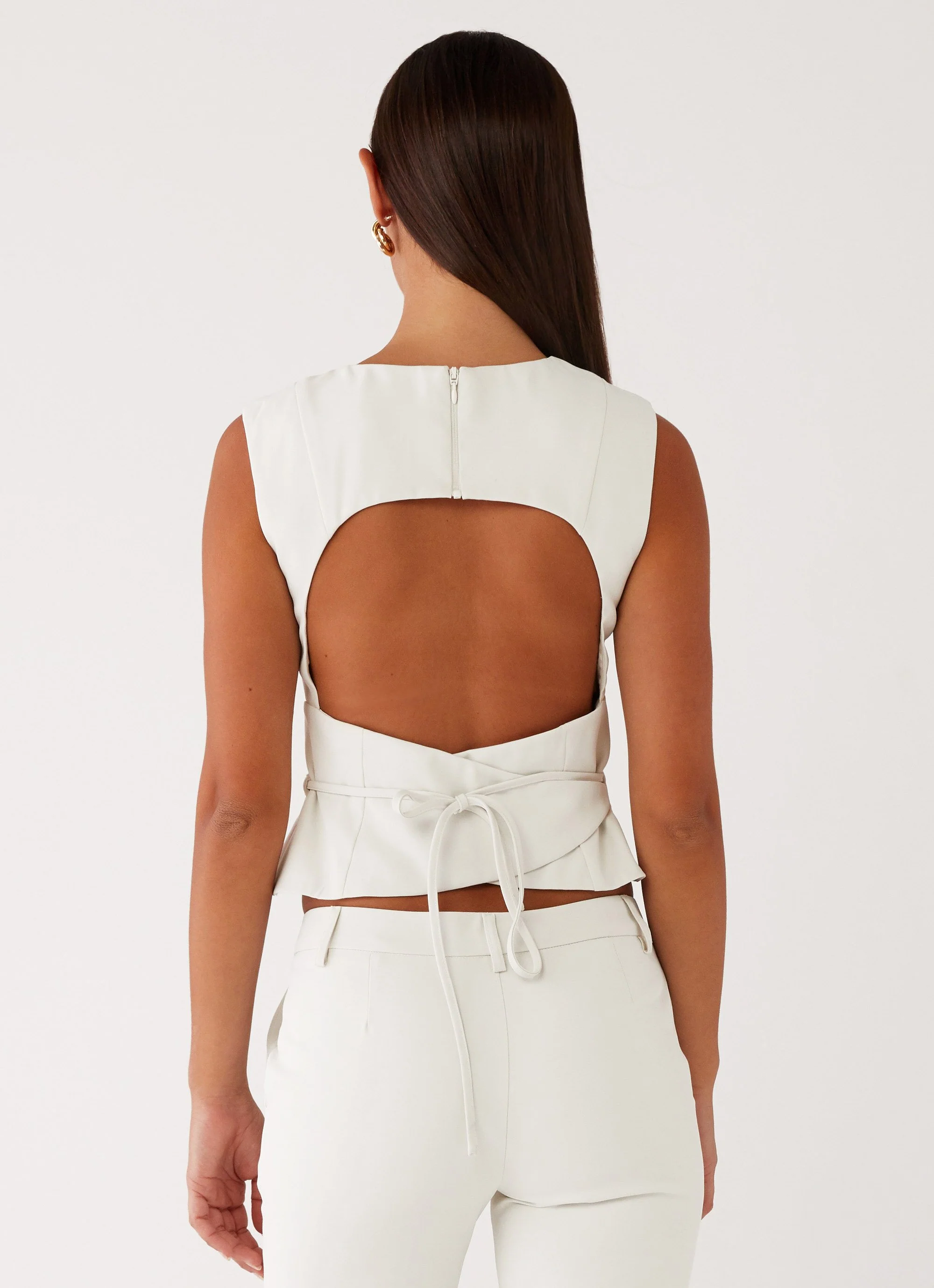 Cyra Wrap Top - Ivory - Image 4