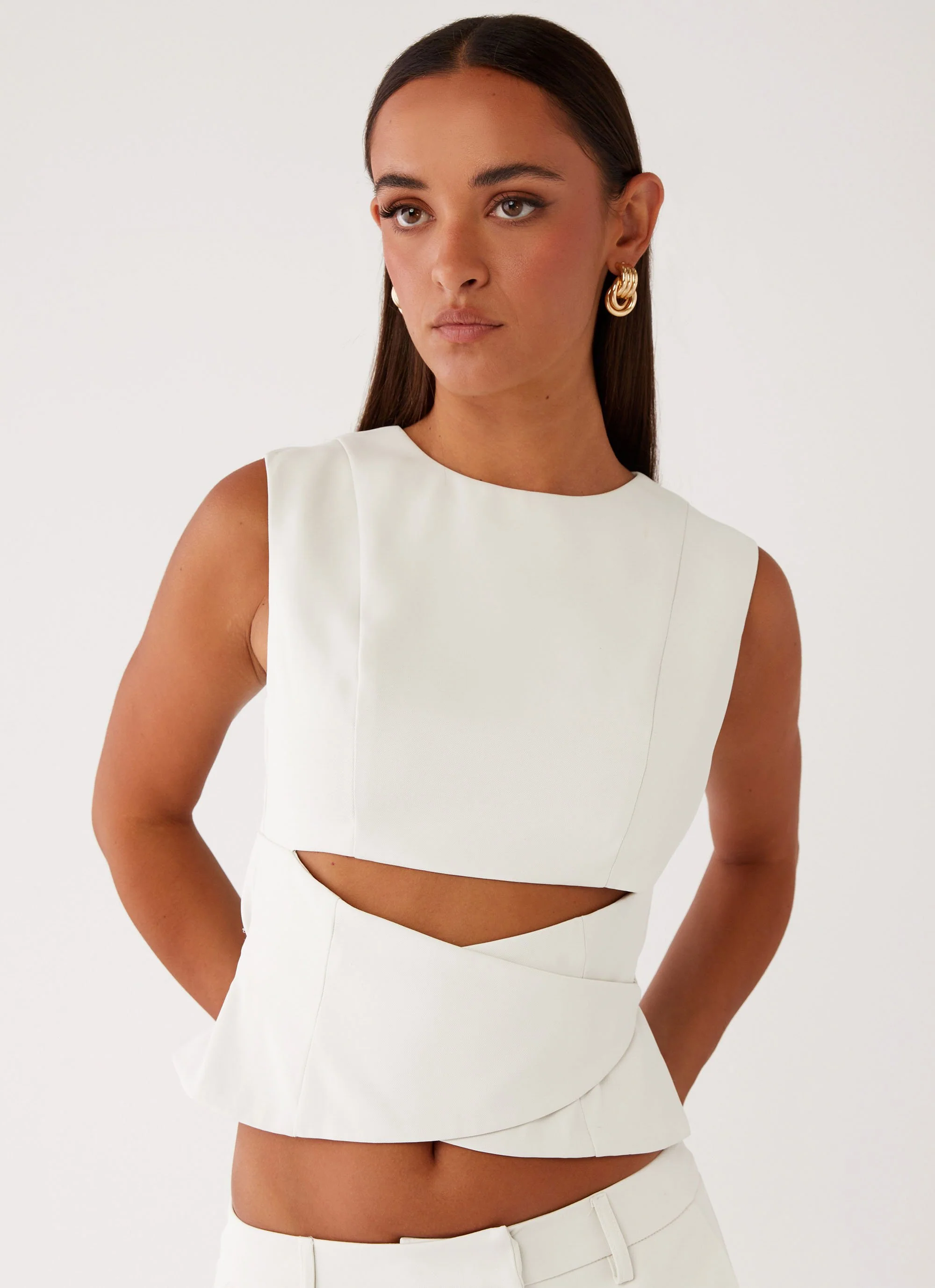 Cyra Wrap Top - Ivory - Image 6