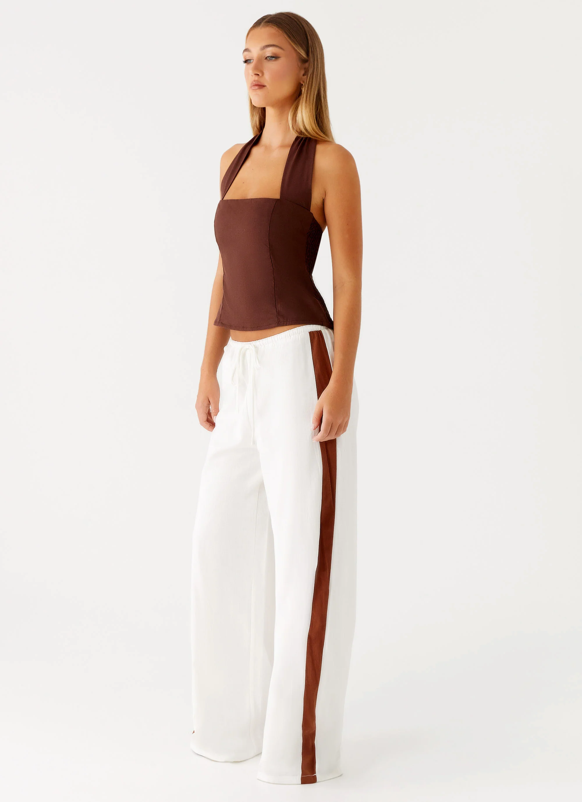 Dalida Linen Pants - Ivory - Image 5