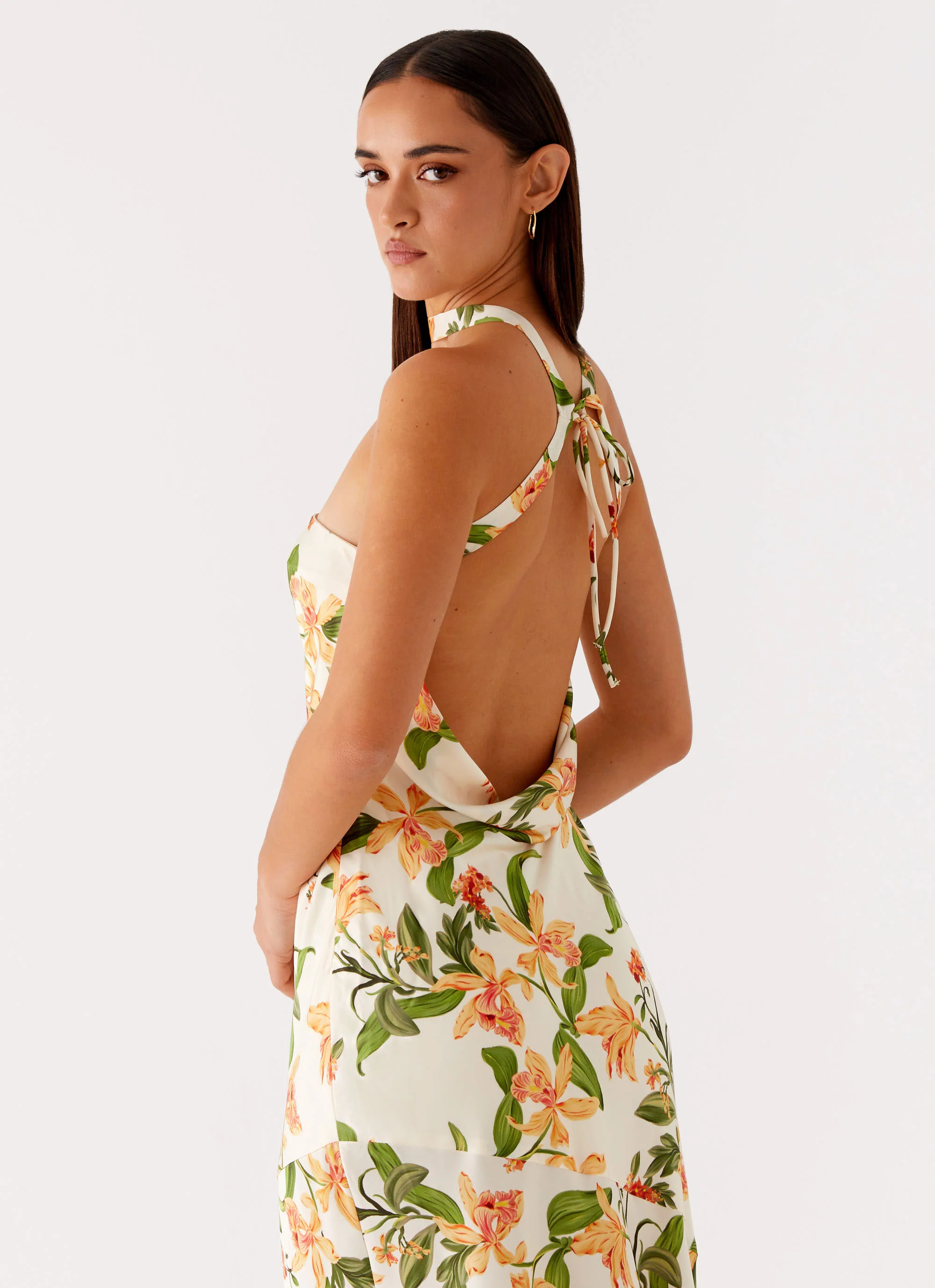 Damali Satin Maxi Dress - Floral Print - Image 2