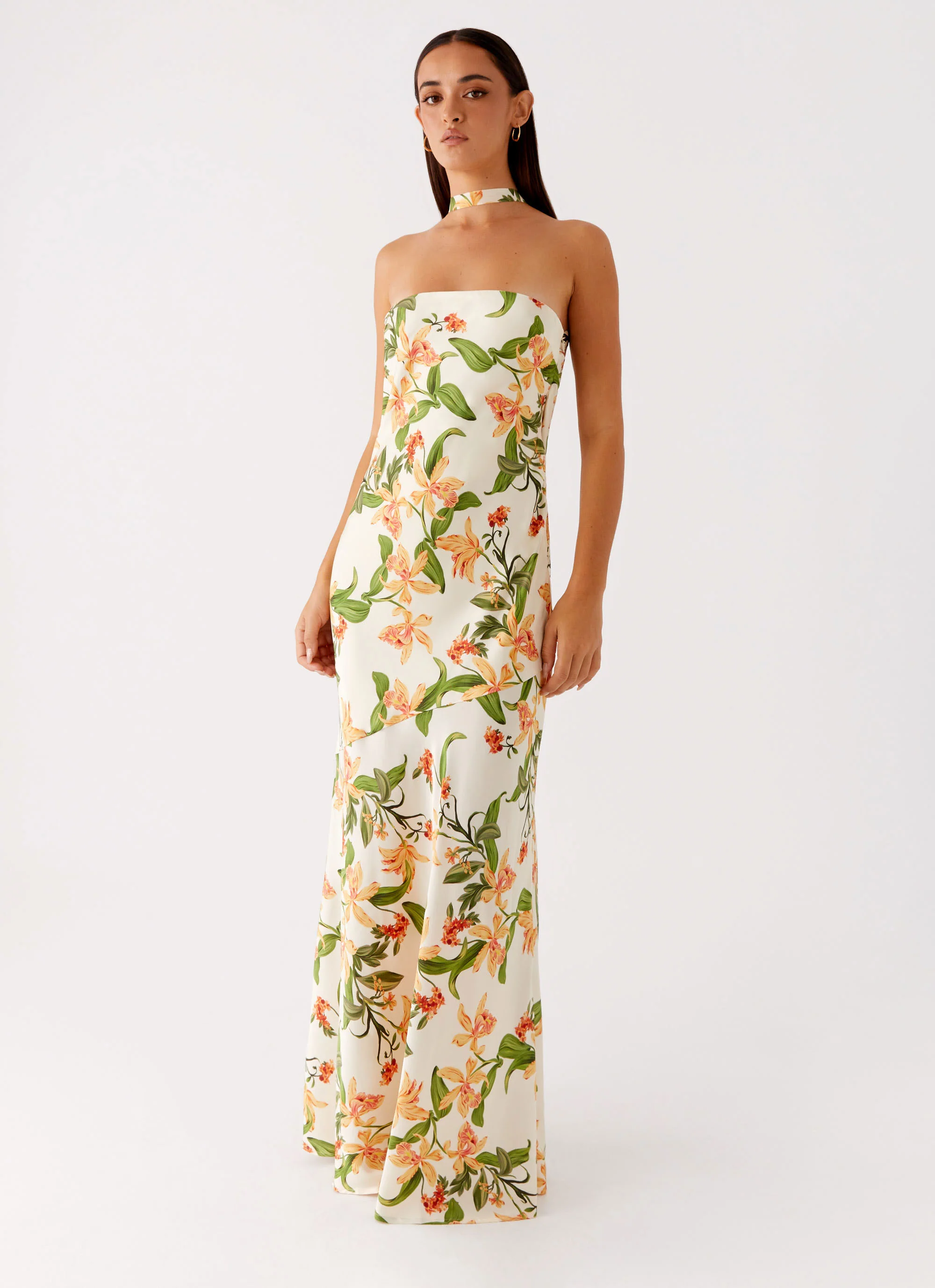 Damali Satin Maxi Dress - Floral Print - Image 6