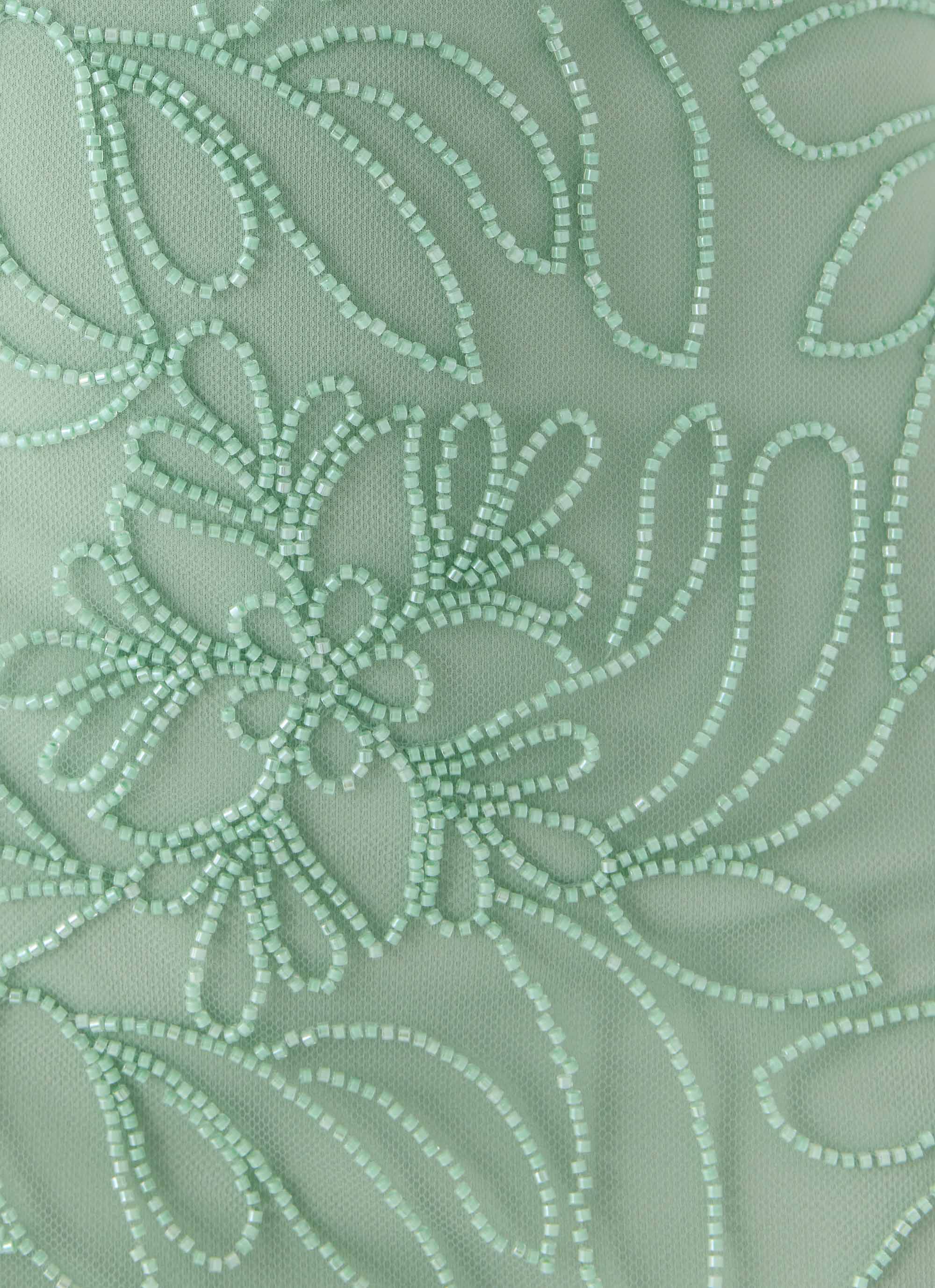 Dangerous Kind Beaded Mini Dress - Sage - Image 8
