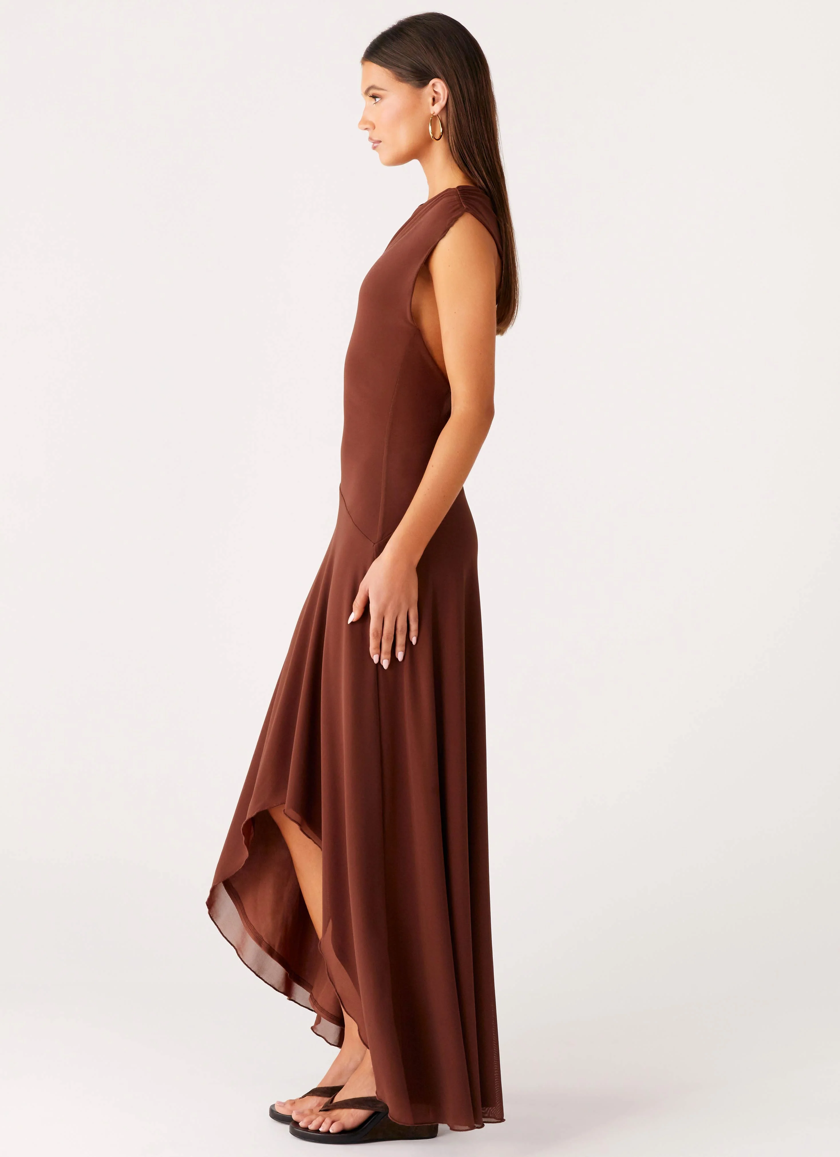Danika Maxi Dress - Chocolate - Image 2