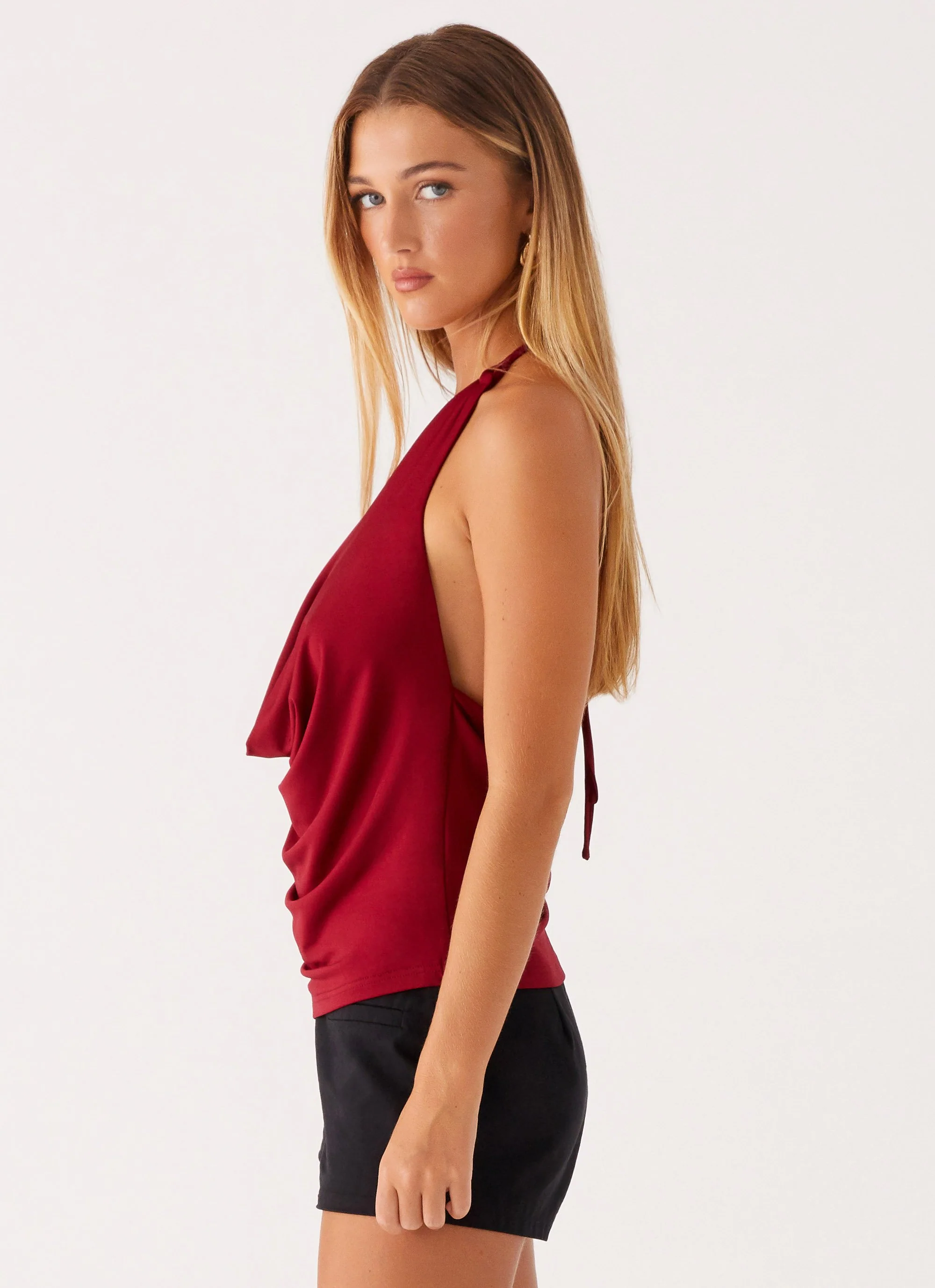 Dasha Cowl Top - Red - Image 3