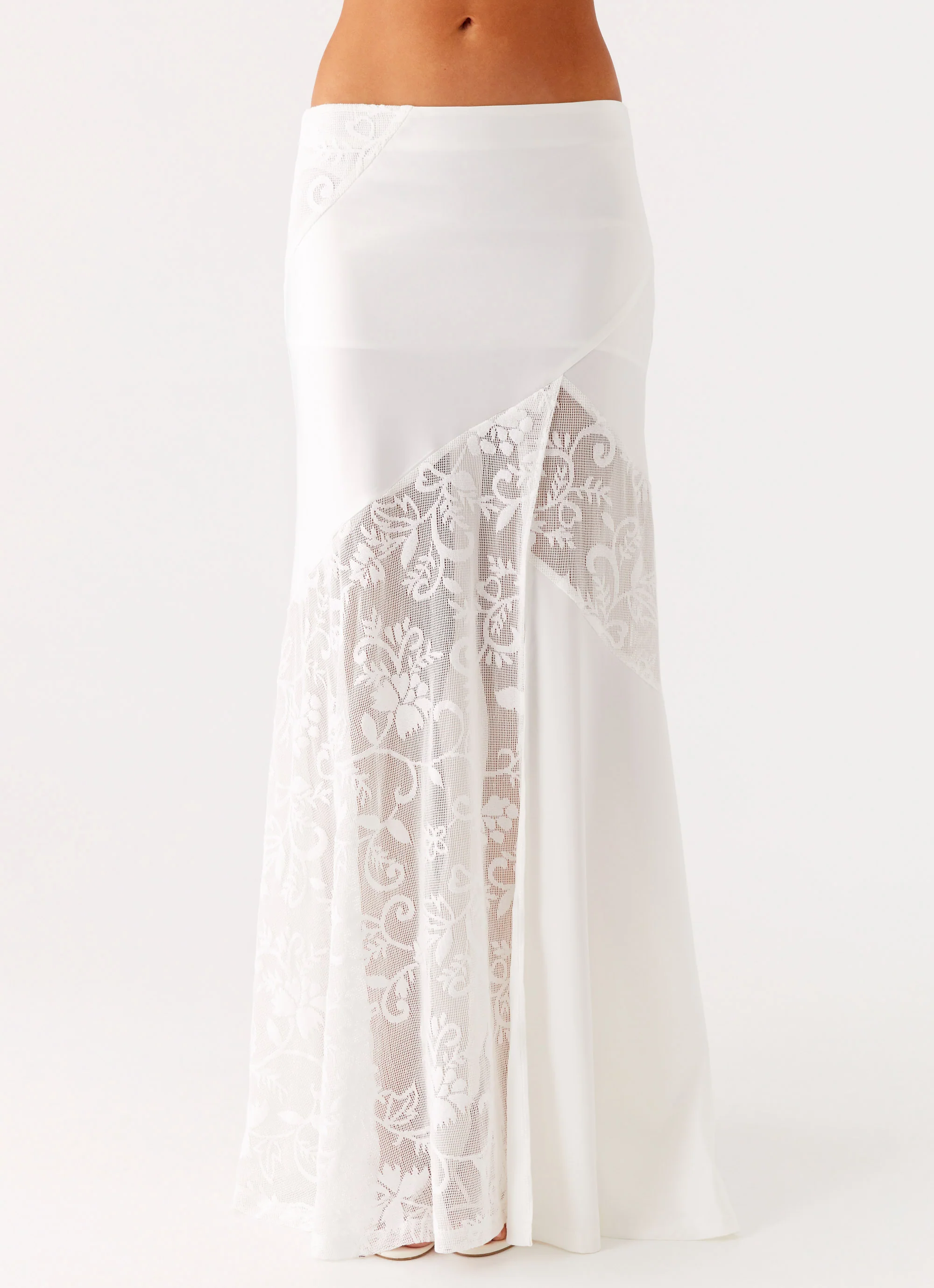 Dasie Lace Maxi Skirt - White - Image 2