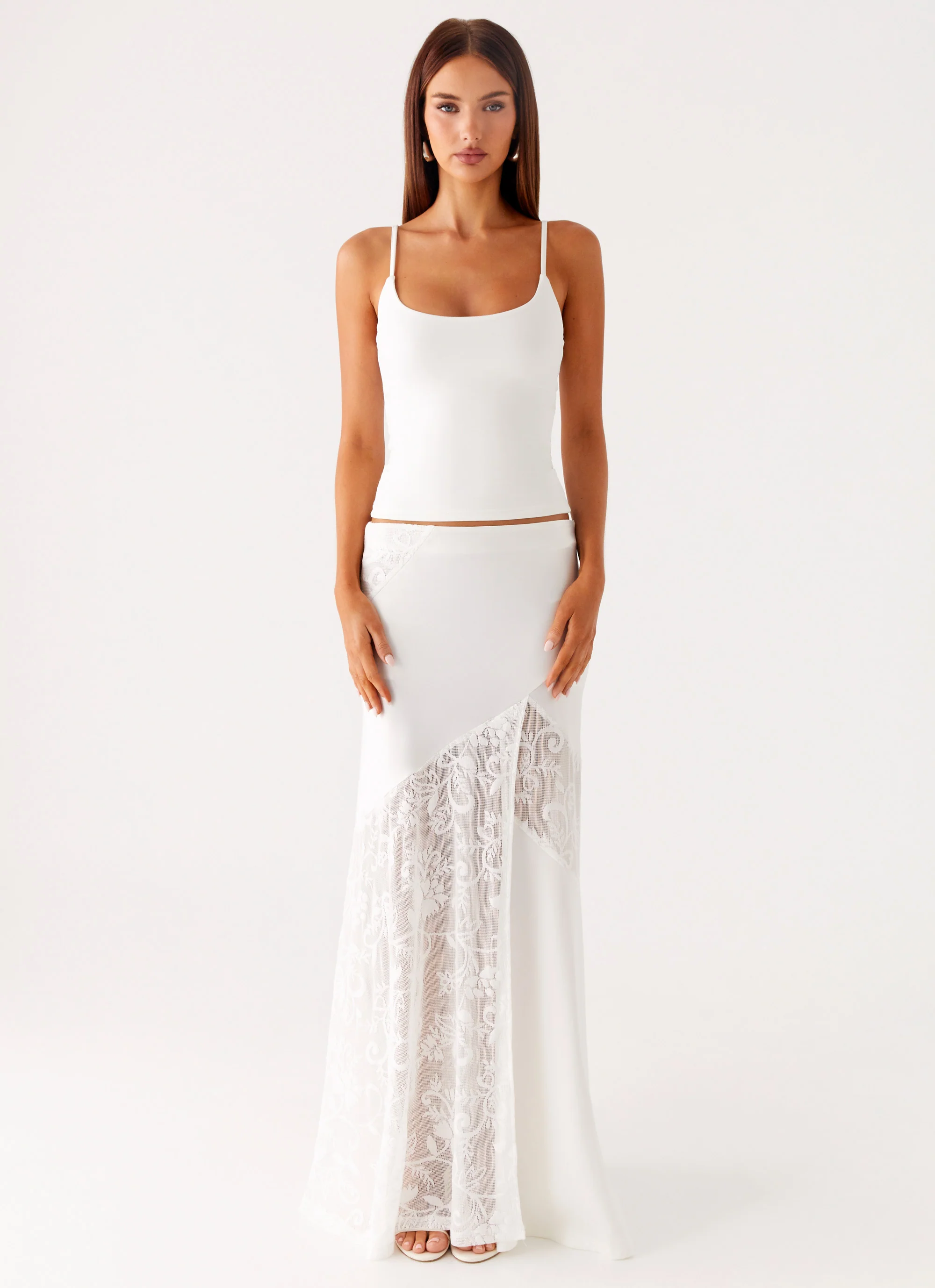 Dasie Lace Maxi Skirt - White - Image 5