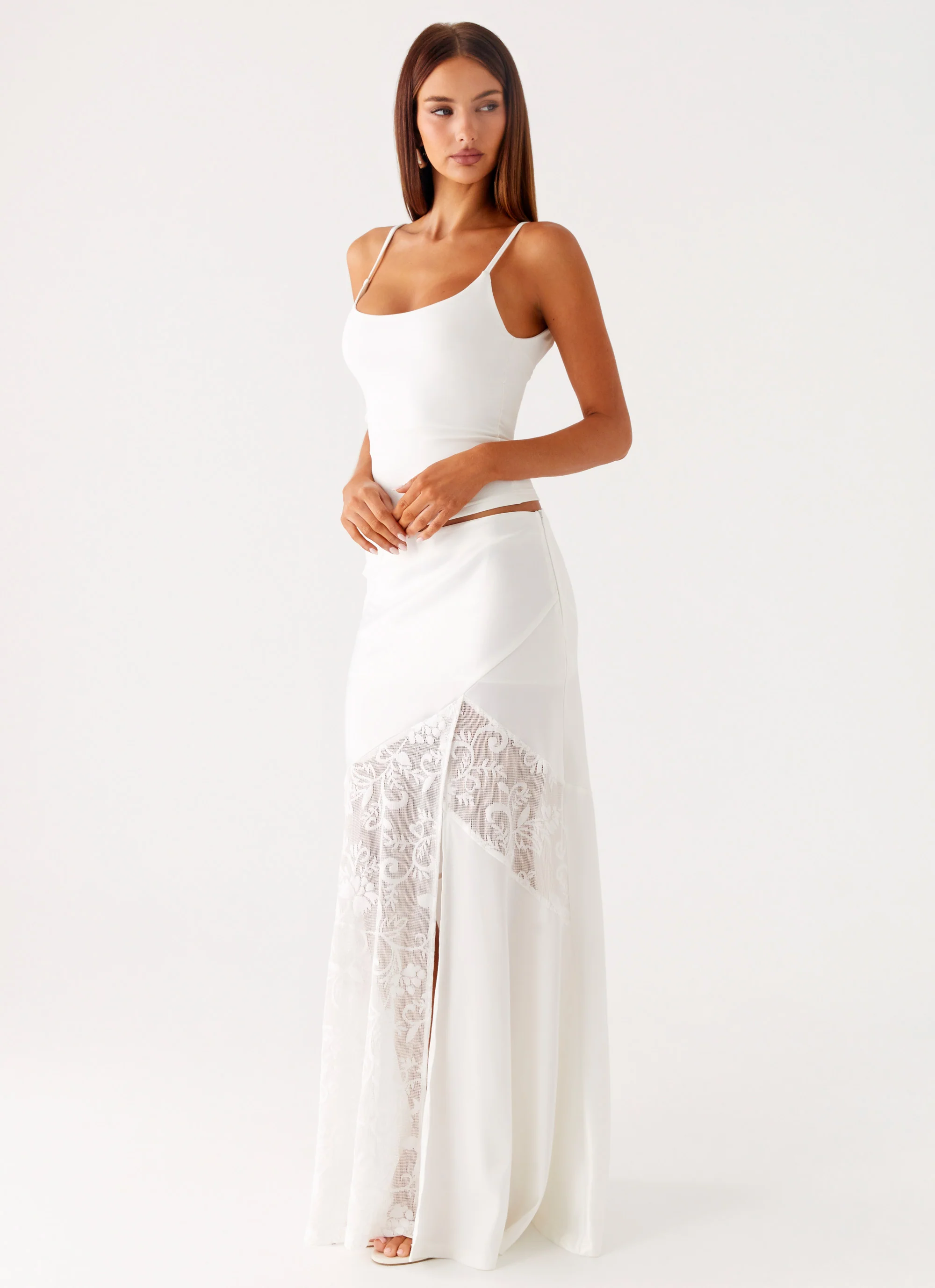 Dasie Lace Maxi Skirt - White - Image 6