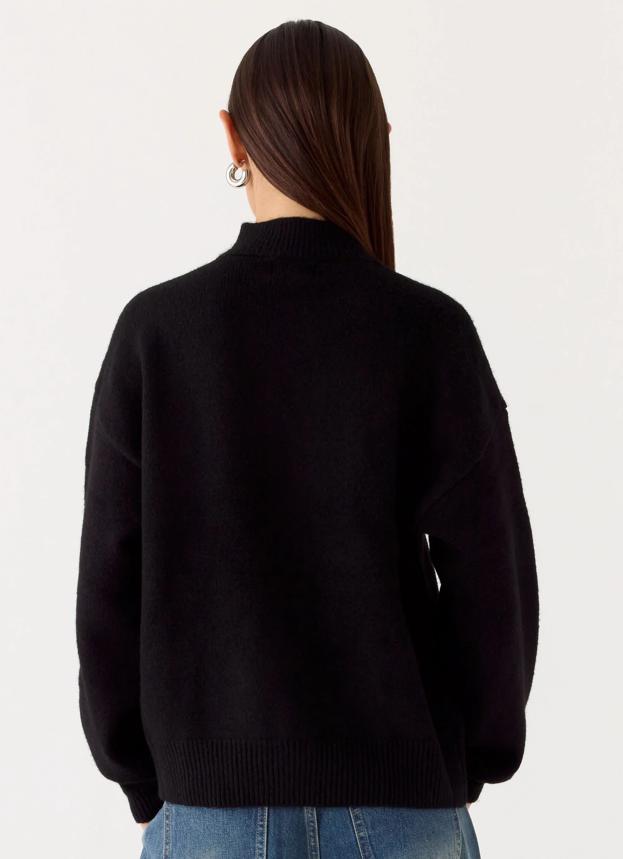 Davy Knit Zip Jacket - Black - Image 4