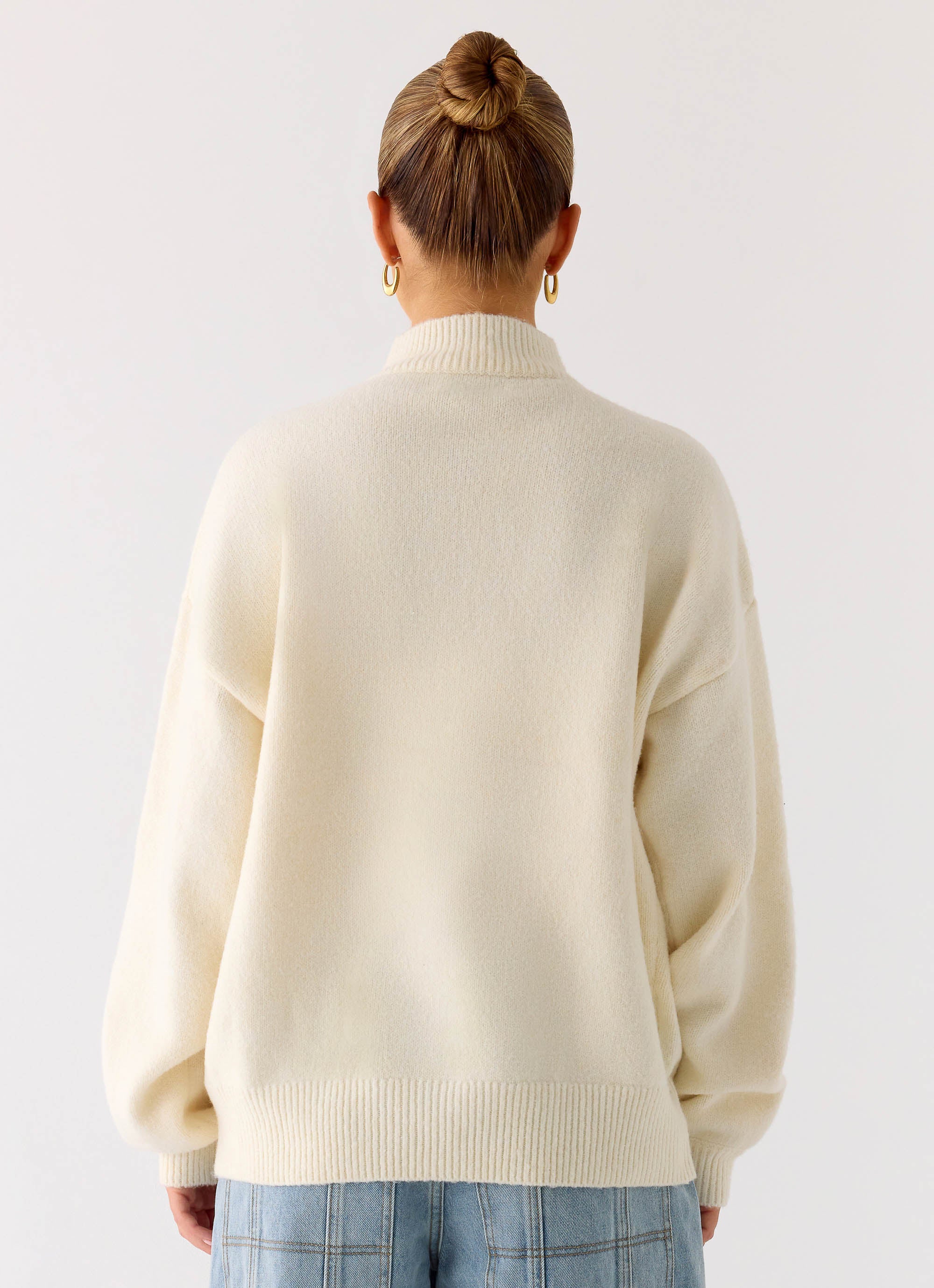 Davy Knit Zip Jacket - Ivory - Image 5