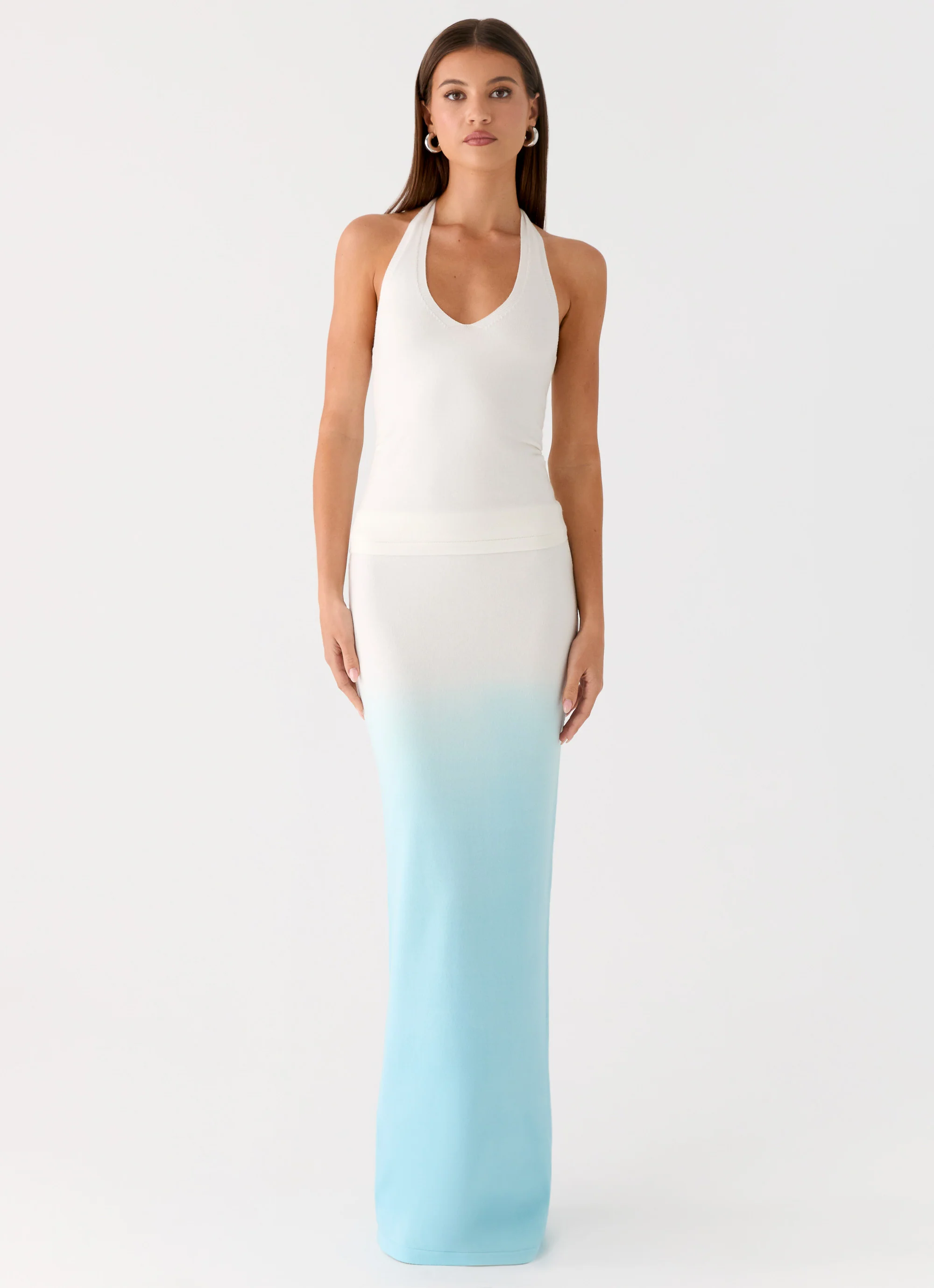 Deep Sea Kiss Maxi Skirt - Blue Ombre - Image 5