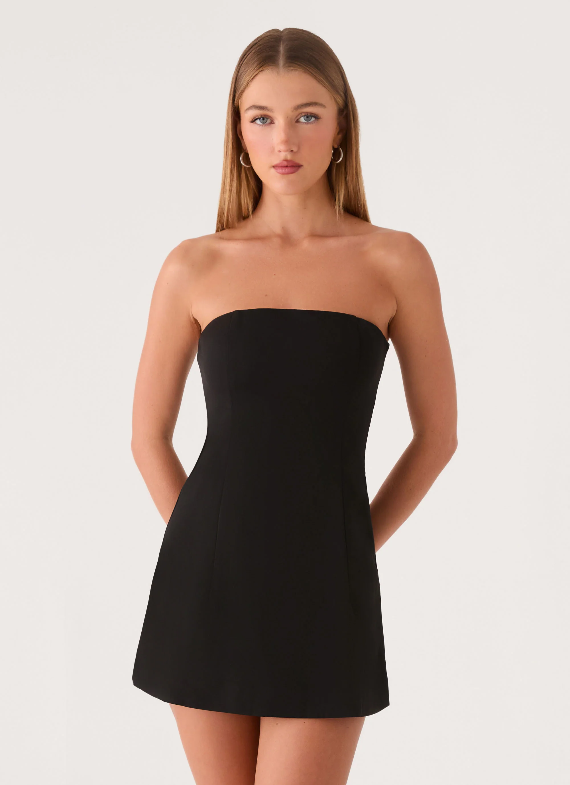Della Strapless Mini Dress - Black - Image 5