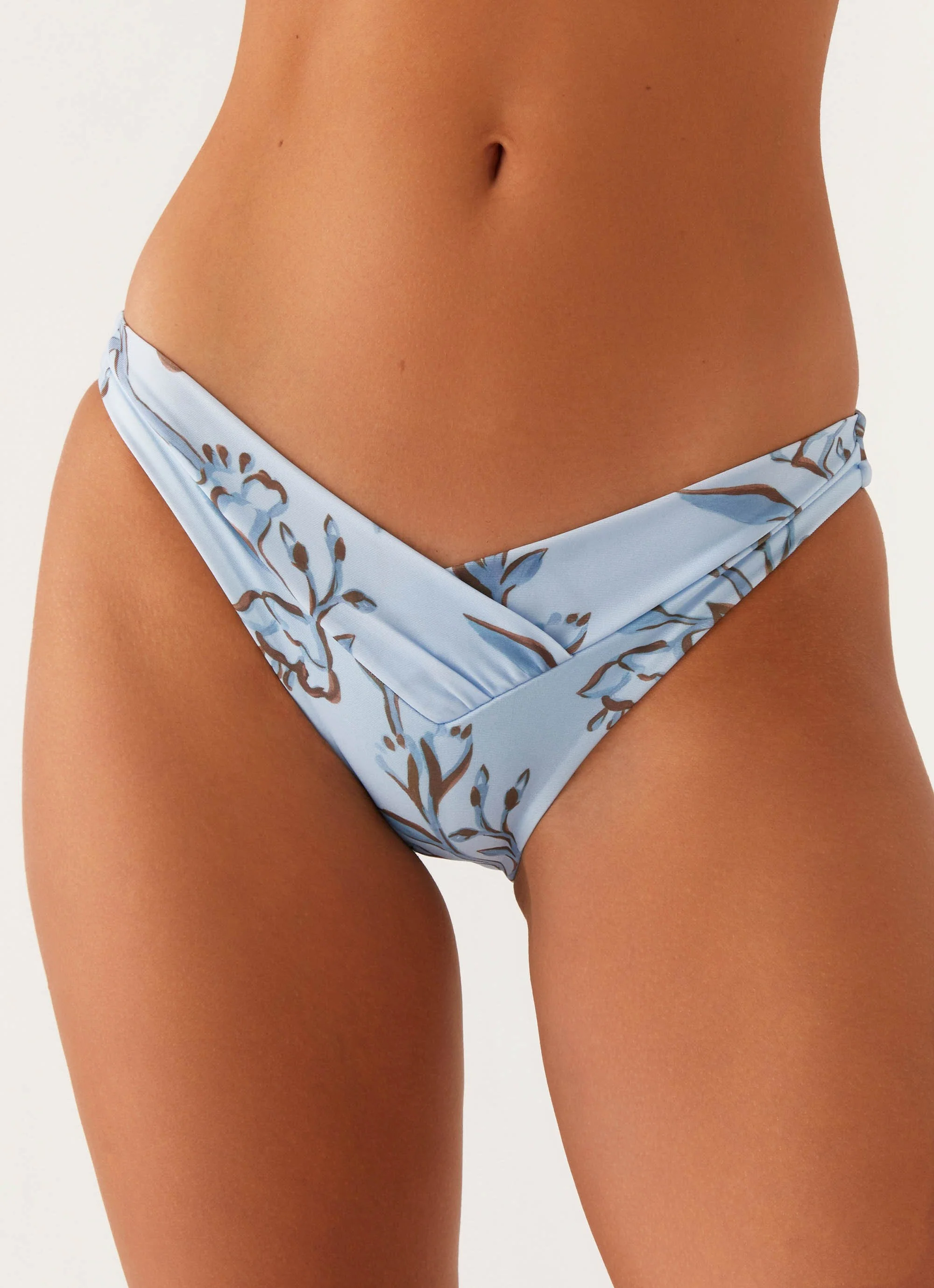 Delta Bikini Bottoms - Blue Floral Print - Image 7