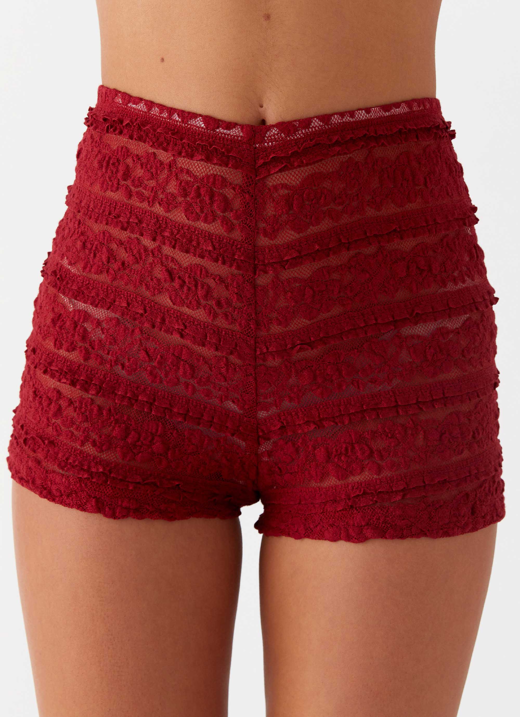 Desert Isle Mini Shorts - Red - Image 5