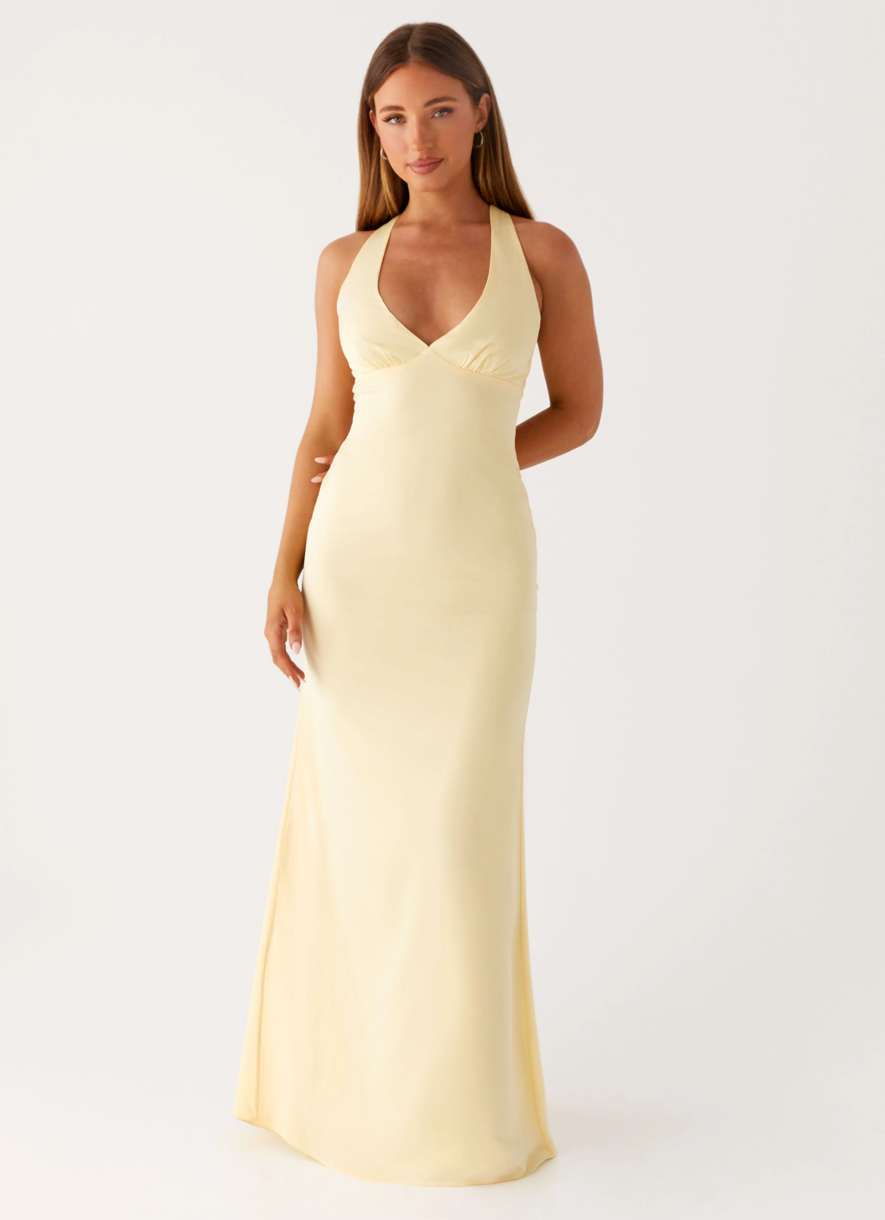 Desi Halterneck Maxi Dress - Yellow - Image 3