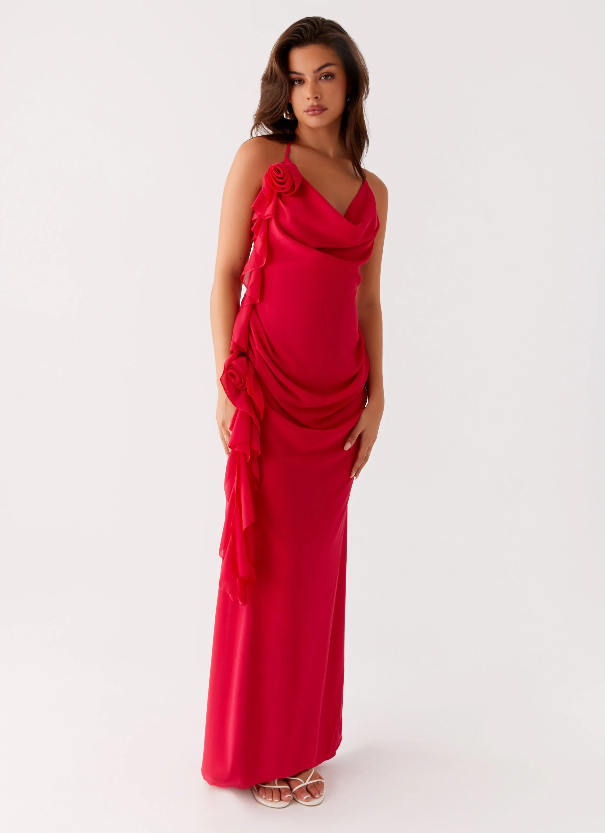 Diedre Rose Strappy Maxi Dress - Raspberry - Image 5