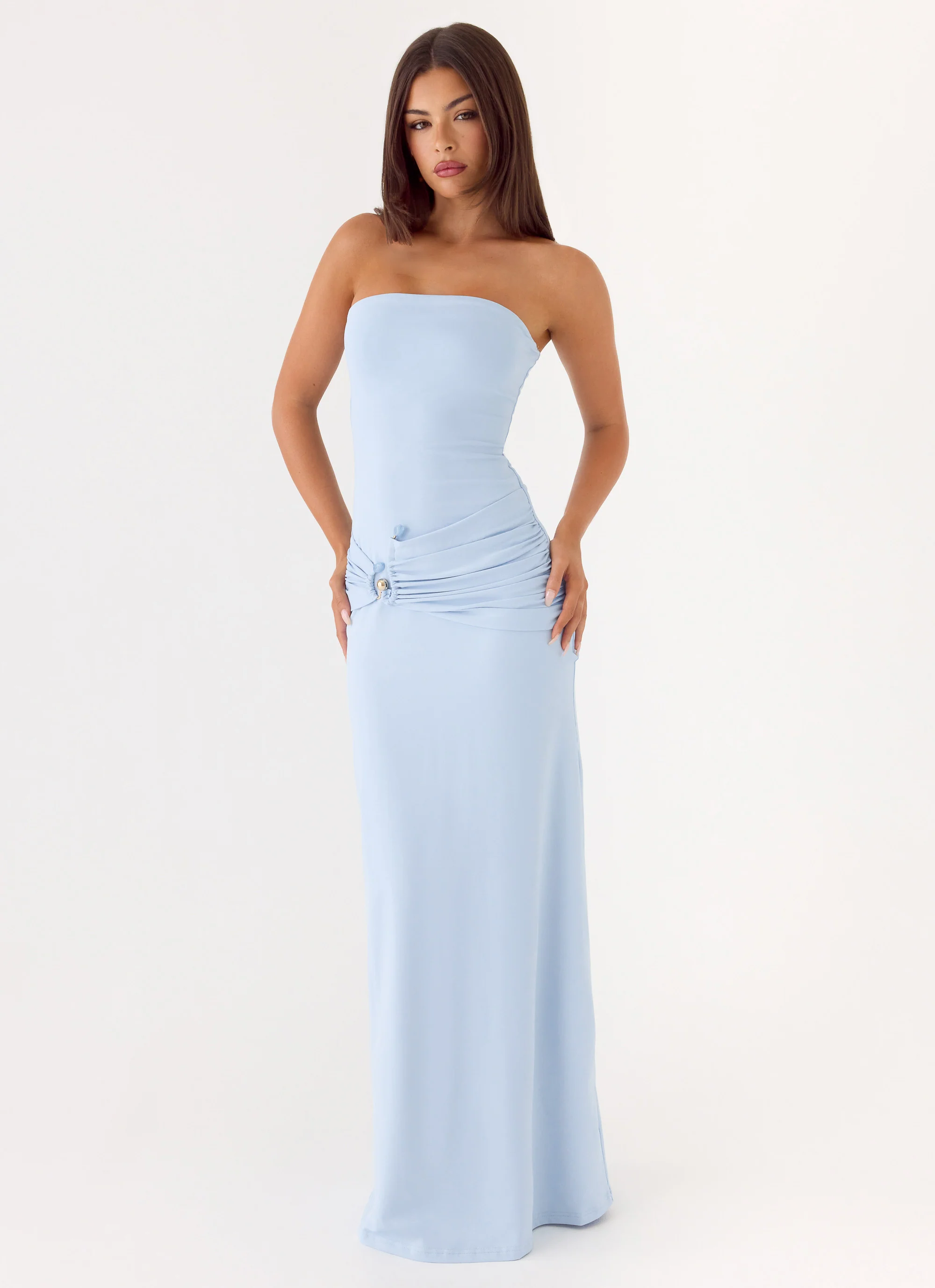 Dimmi Strapless Maxi Dress - Blue - Image 4