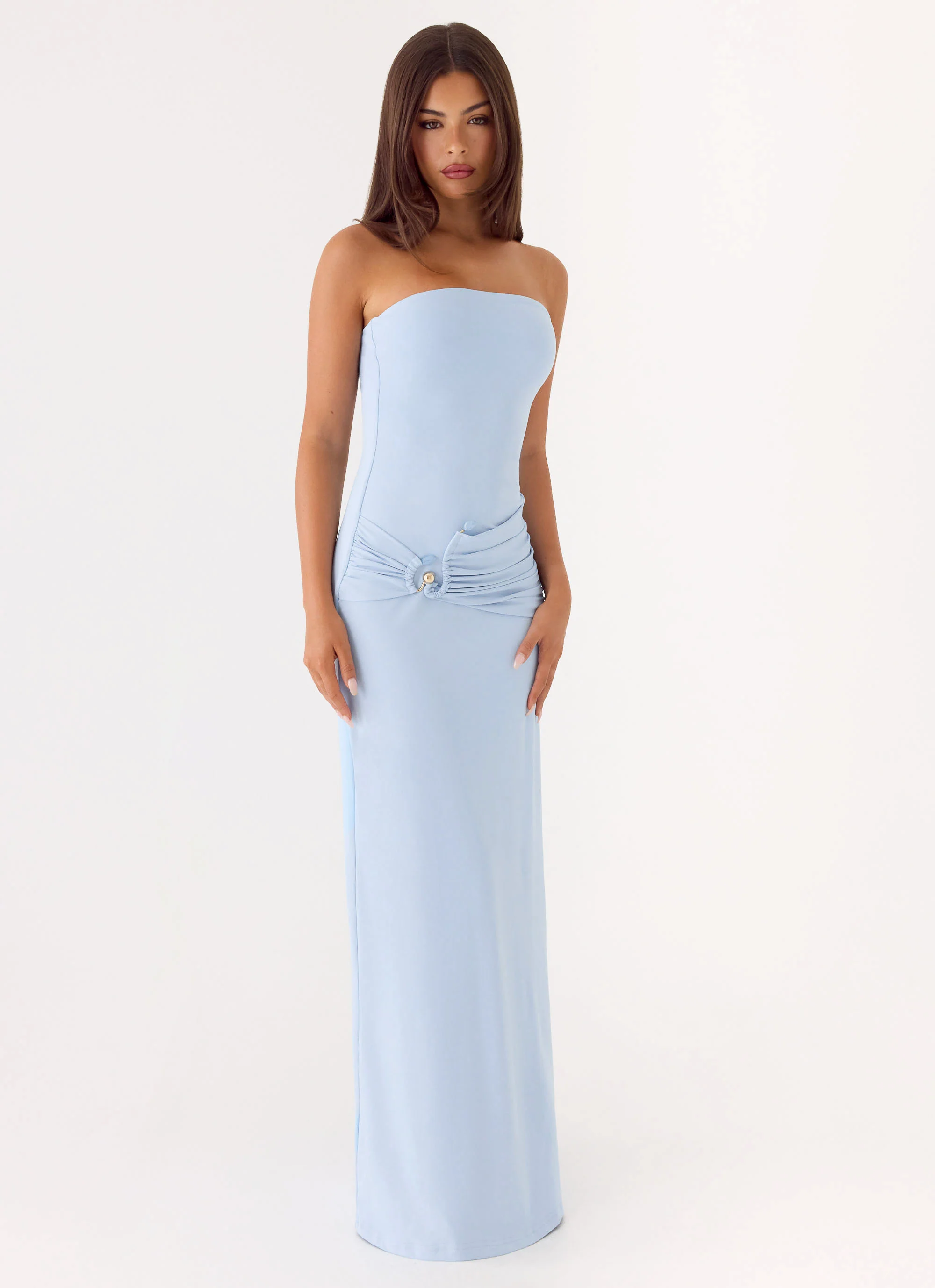 Dimmi Strapless Maxi Dress - Blue - Image 6