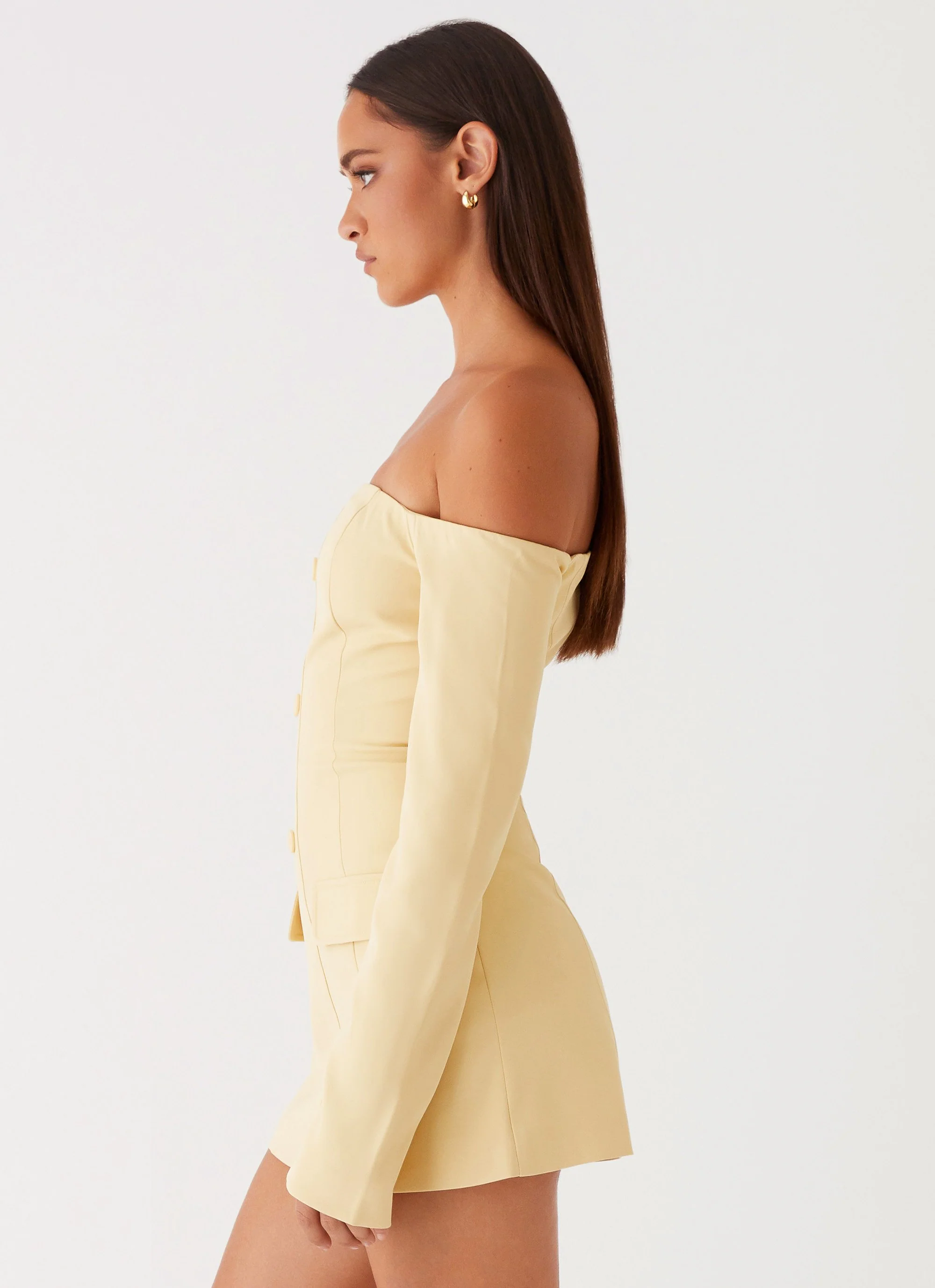 Dominique Blazer Mini Dress - Yellow - Image 3