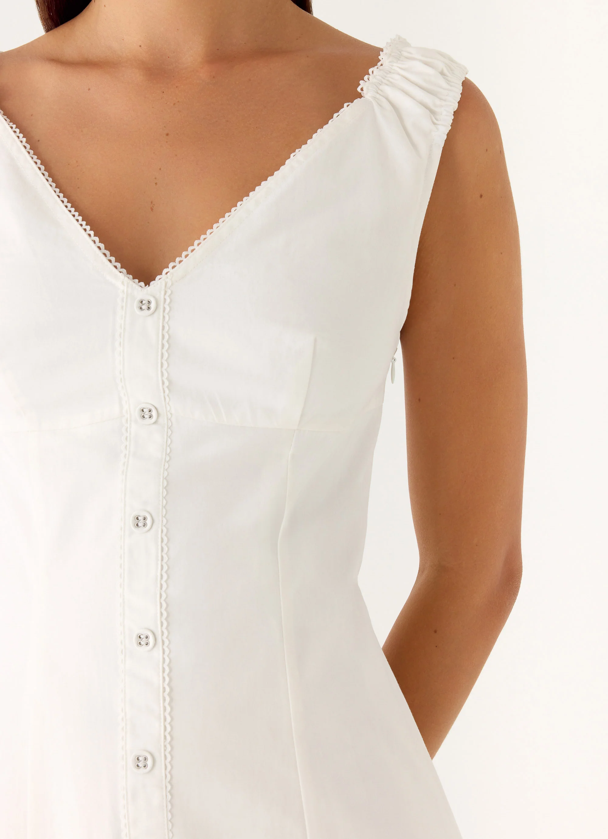 Drift Mini Dress - White - Image 6