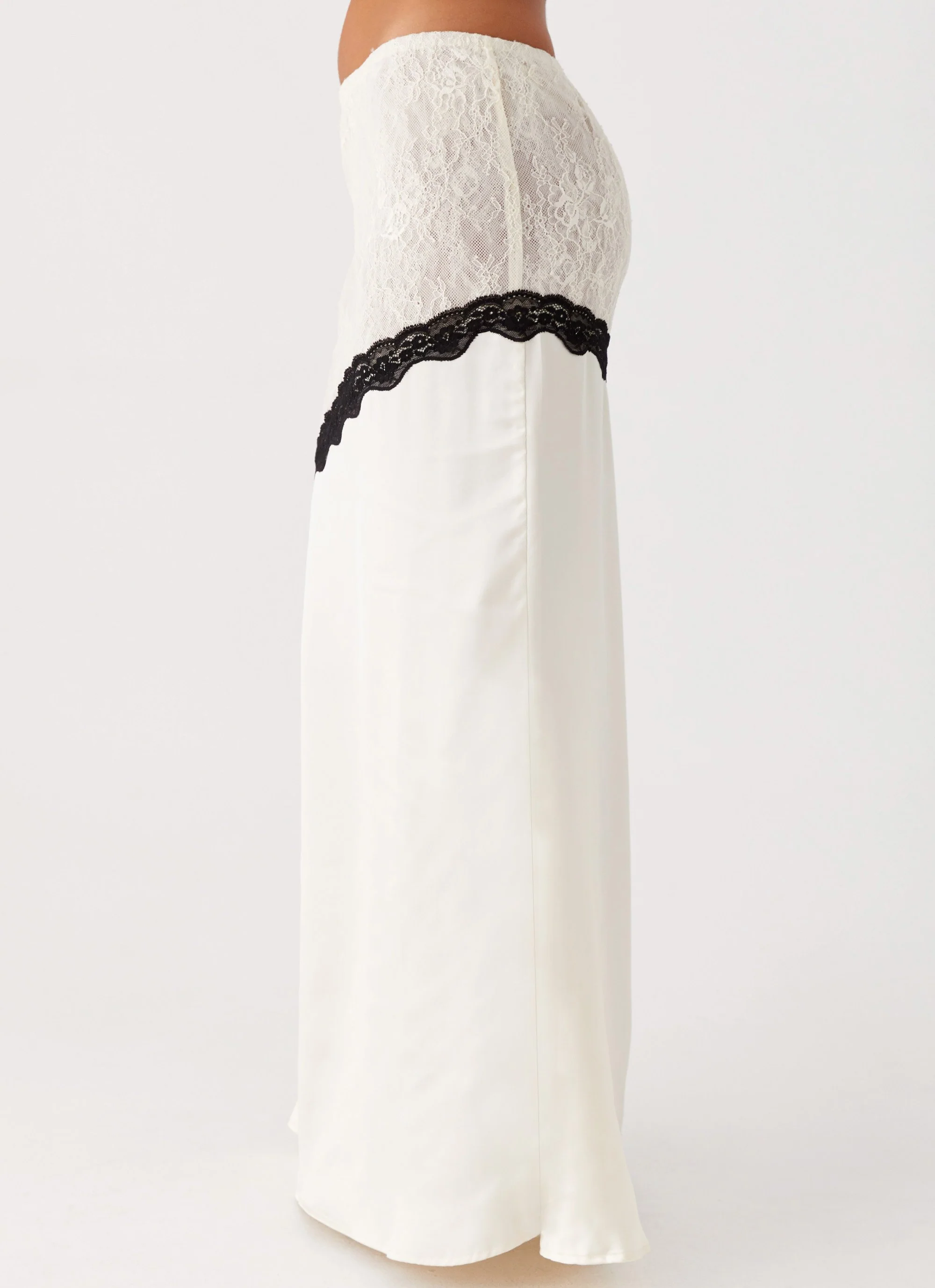 Duet Lace Maxi Skirt - Ivory - Image 4