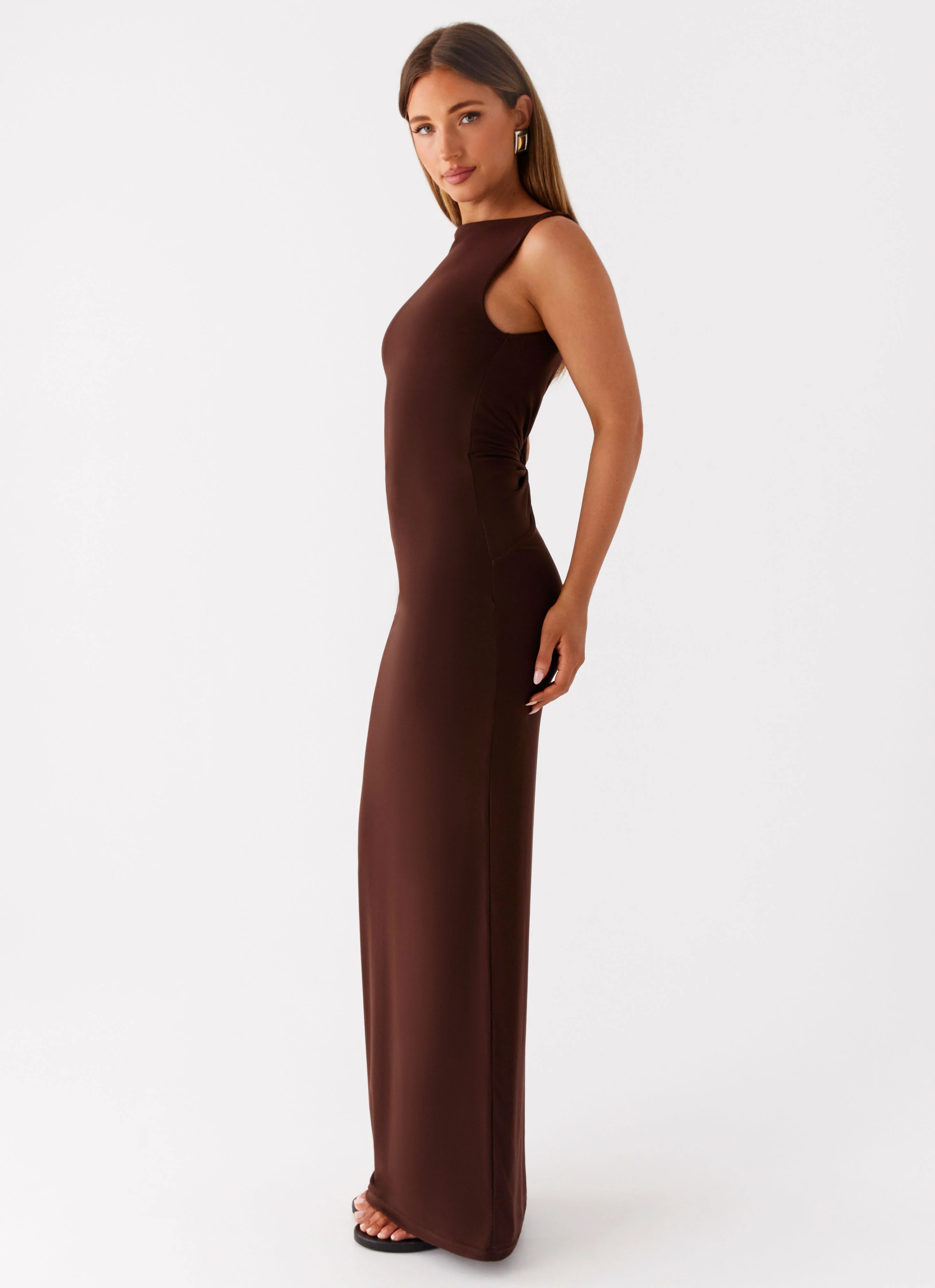 Earthbound Muse Maxi Dress - Chocolate - Image 3