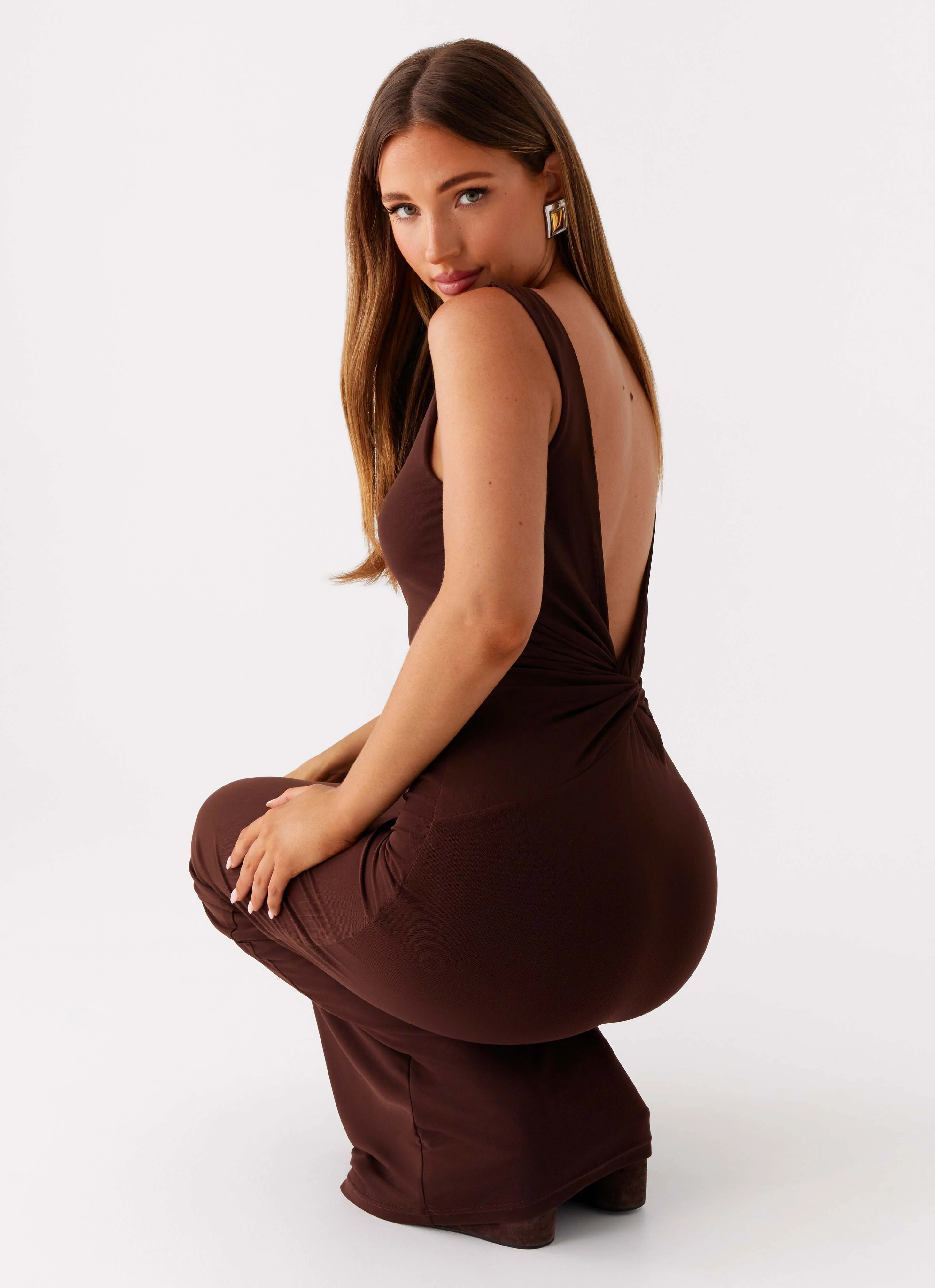 Earthbound Muse Maxi Dress - Chocolate - Image 4