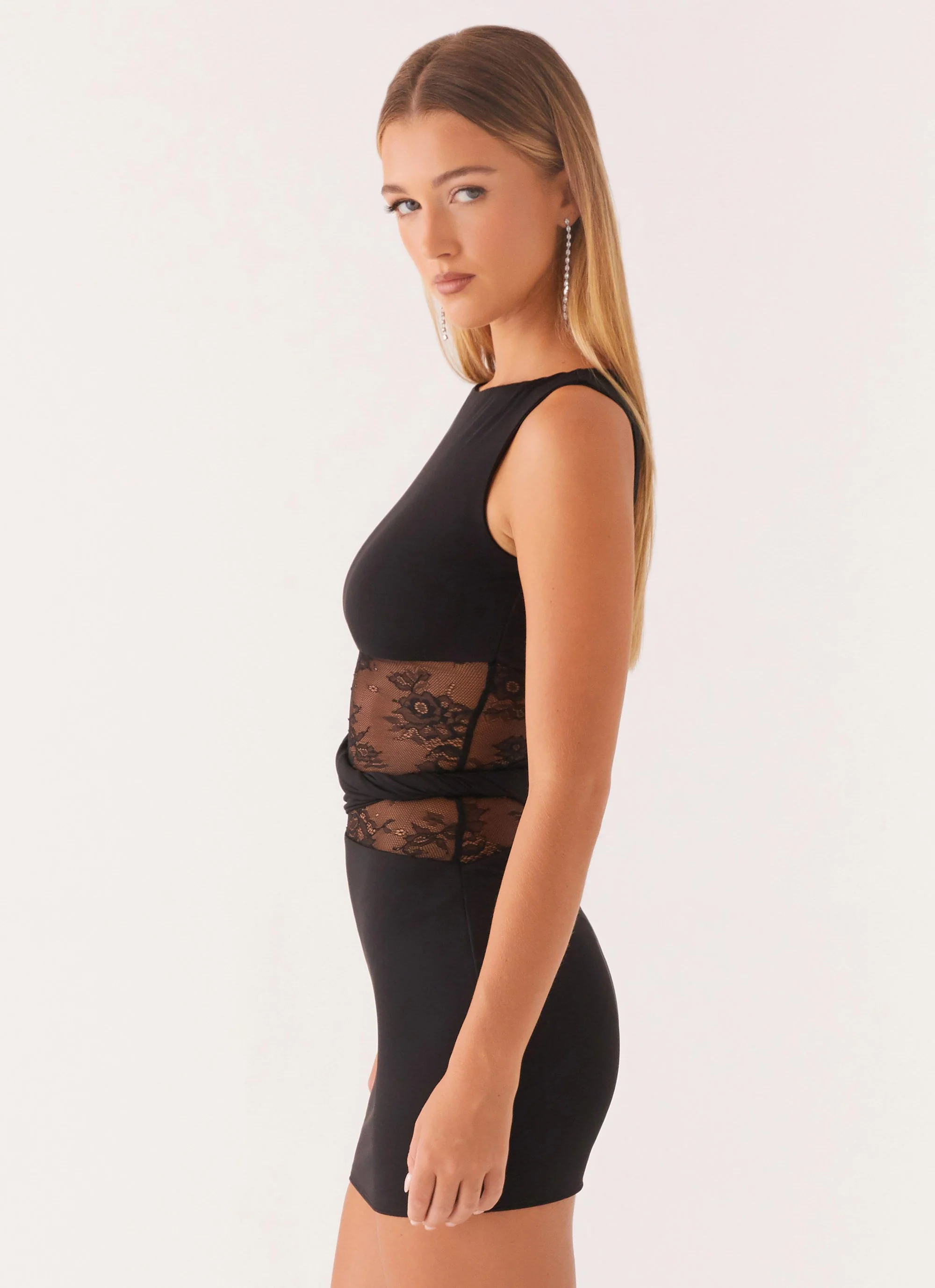 Echo Mini Dress - Black - Image 3