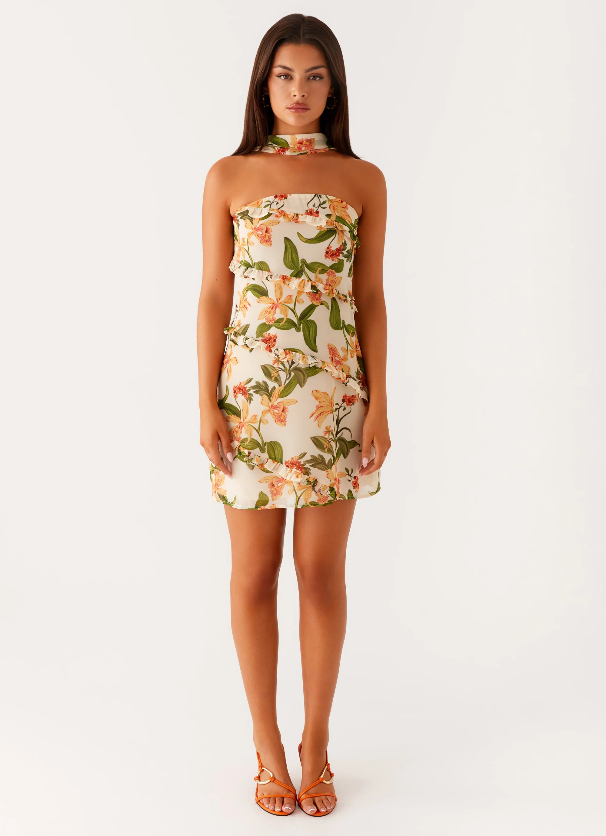 Edwina Strapless Mini Dress - Floral Print - Image 4
