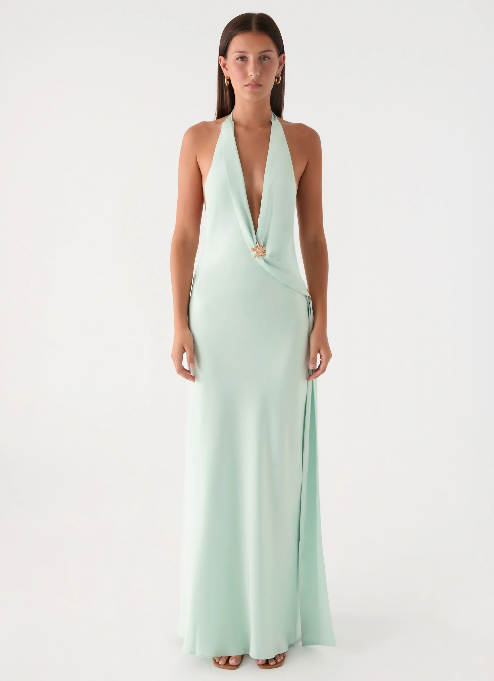 Eleni Halter Maxi Dress - Pistachio - Image 4