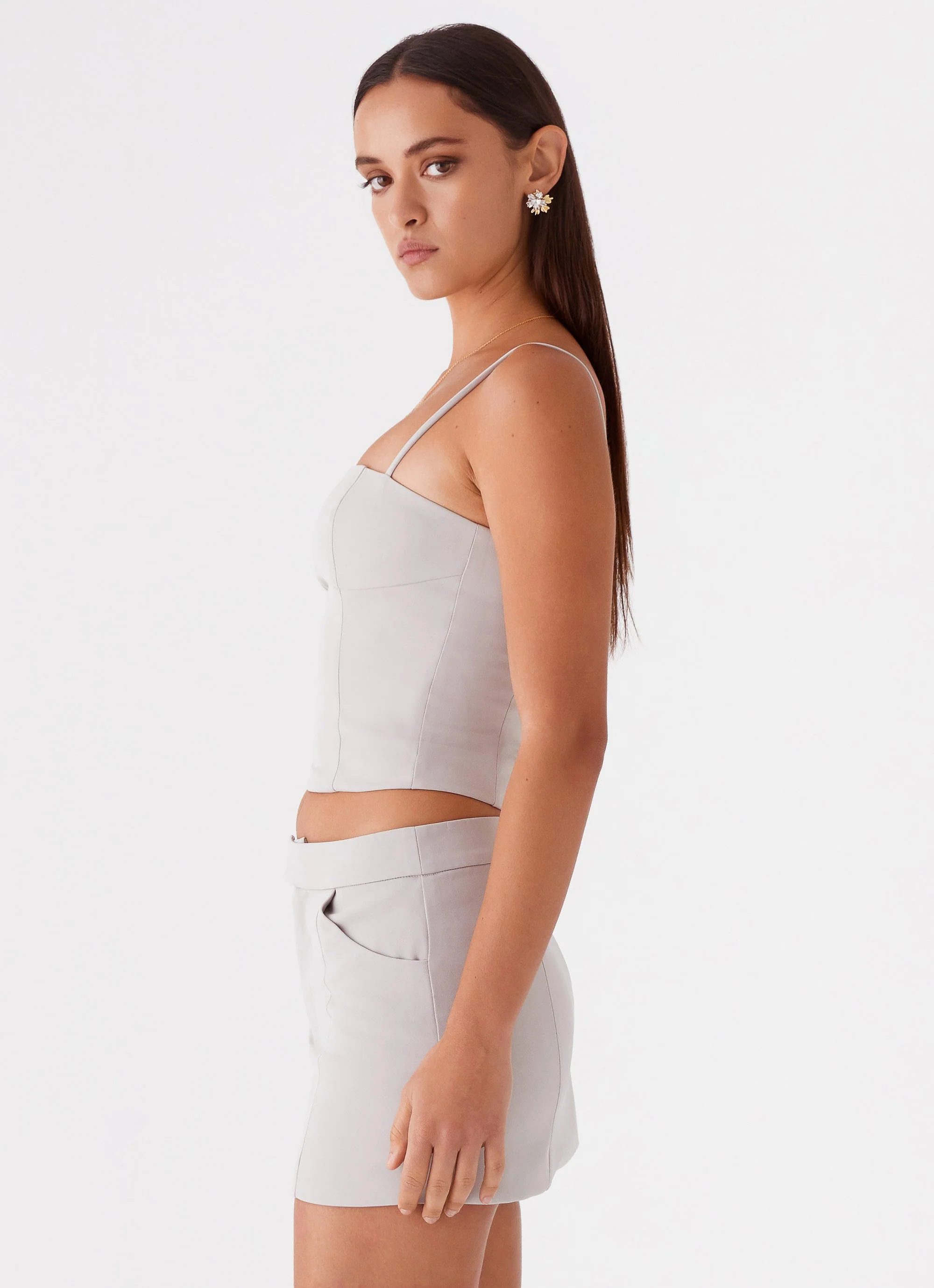 Eliana Crop Top - Grey - Image 3