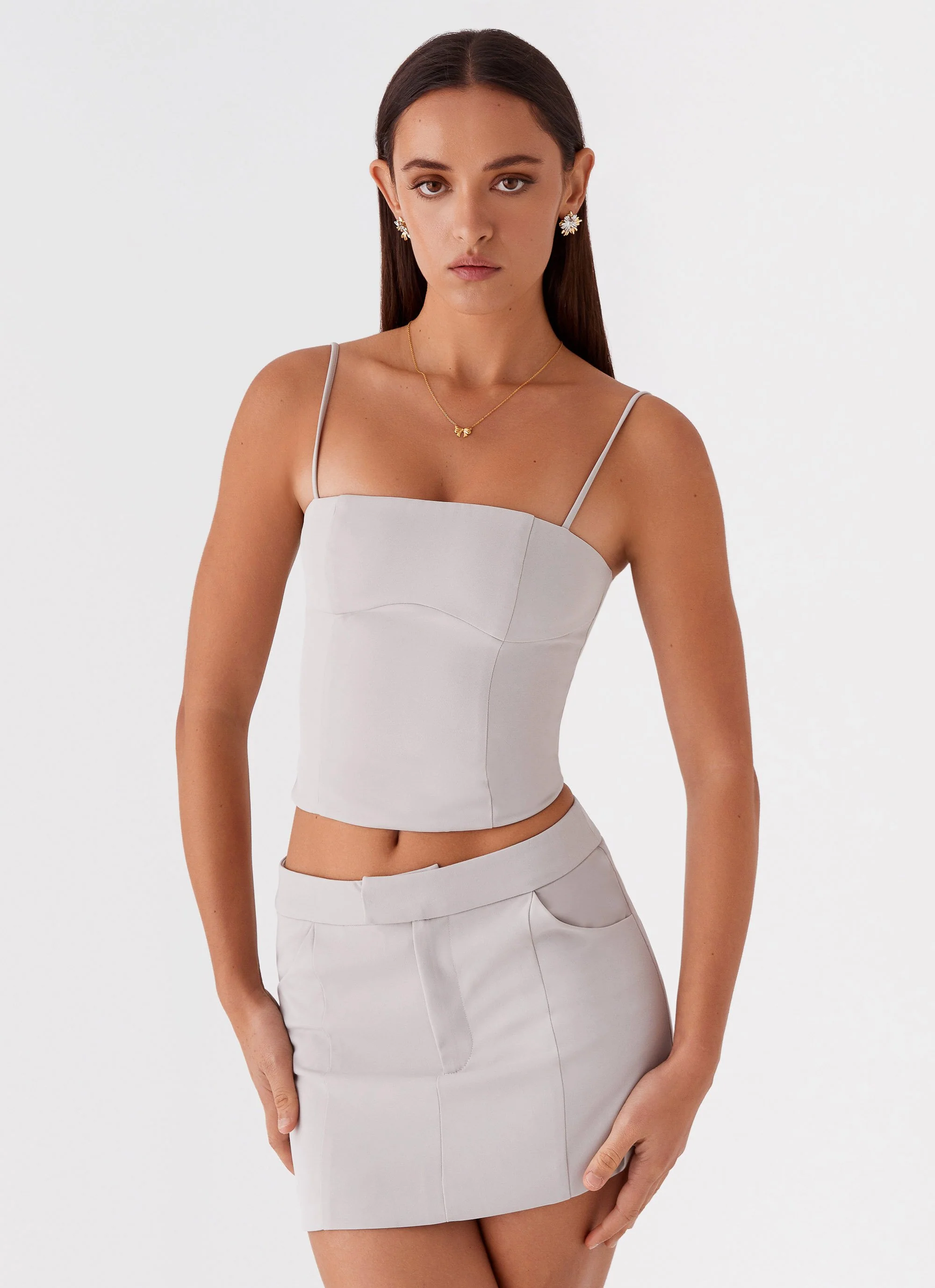 Eliana Crop Top - Grey - Image 5