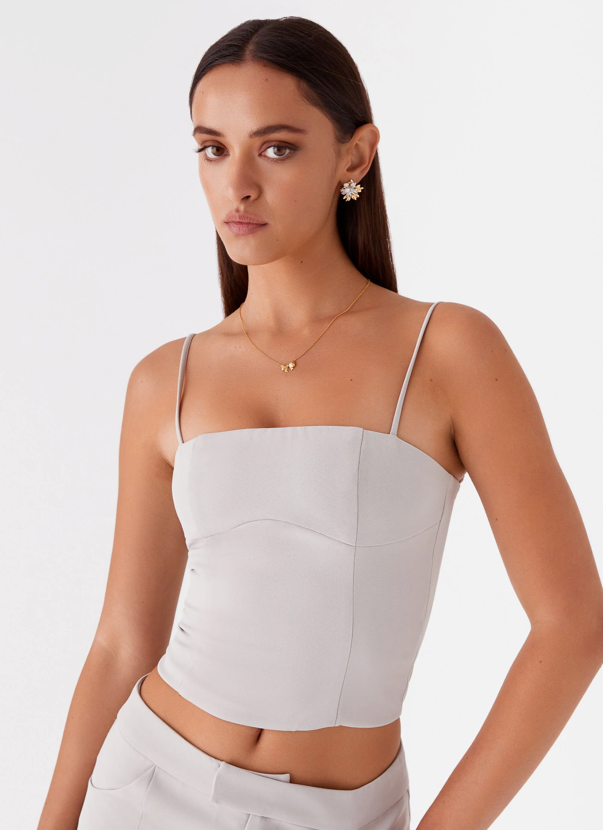 Eliana Crop Top - Grey - Image 6