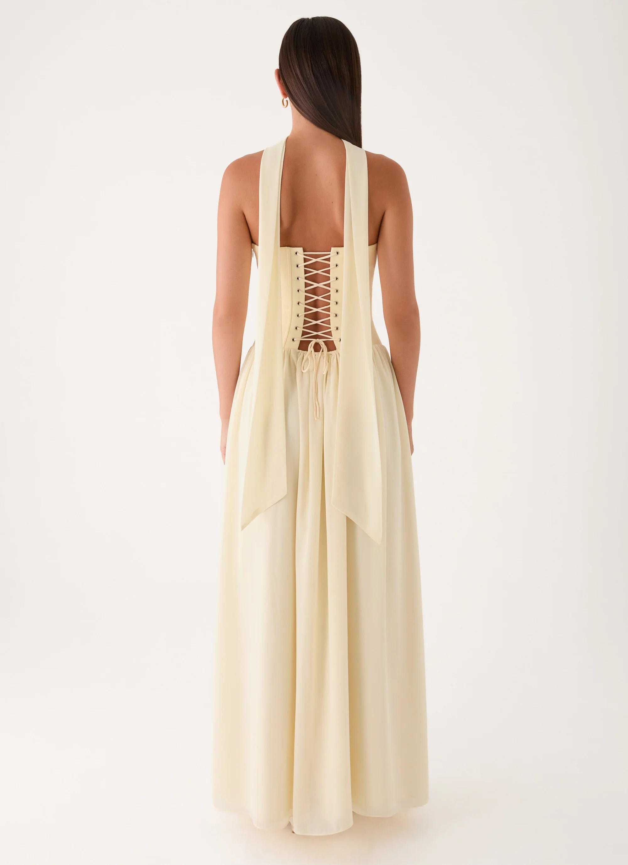 Elianah Scarf Maxi Dress - Yellow - Image 3