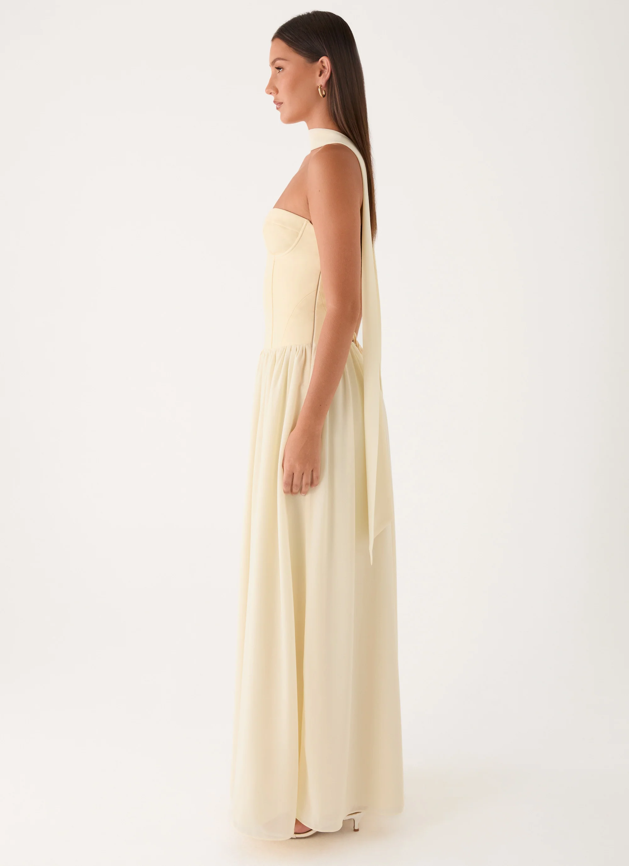 Elianah Scarf Maxi Dress - Yellow - Image 4