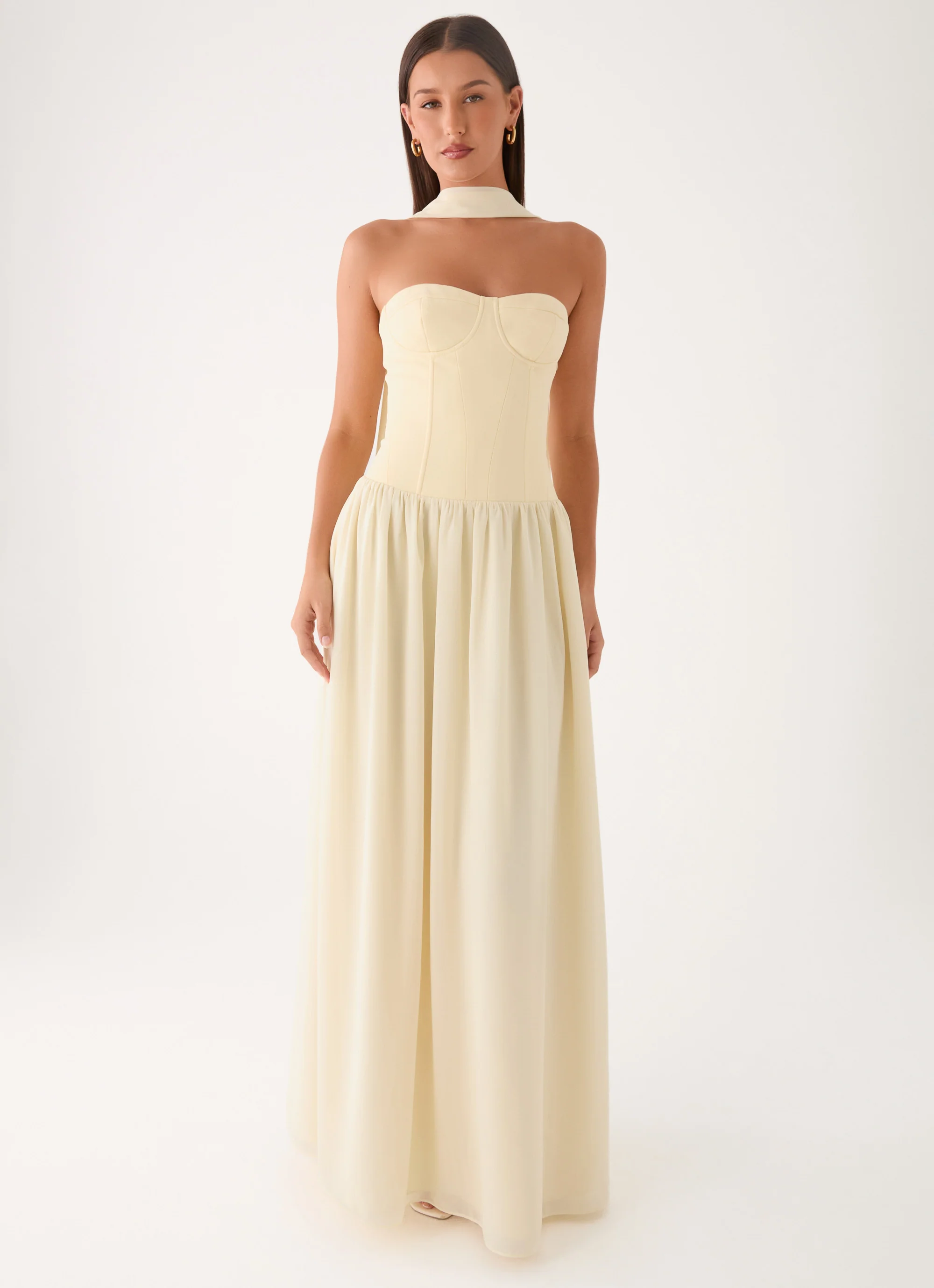 Elianah Scarf Maxi Dress - Yellow - Image 6