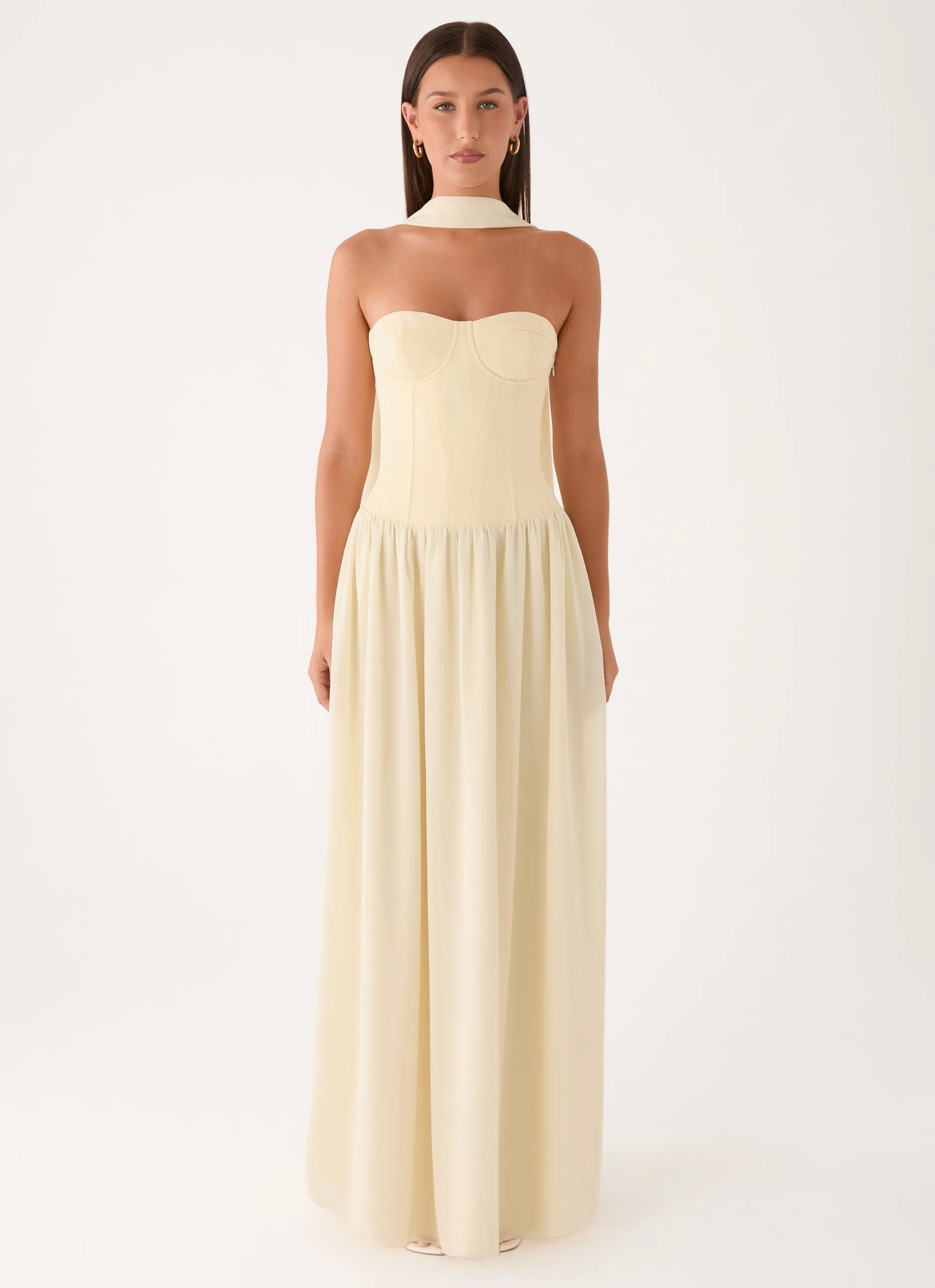 Elianah Scarf Maxi Dress - Yellow - Image 8