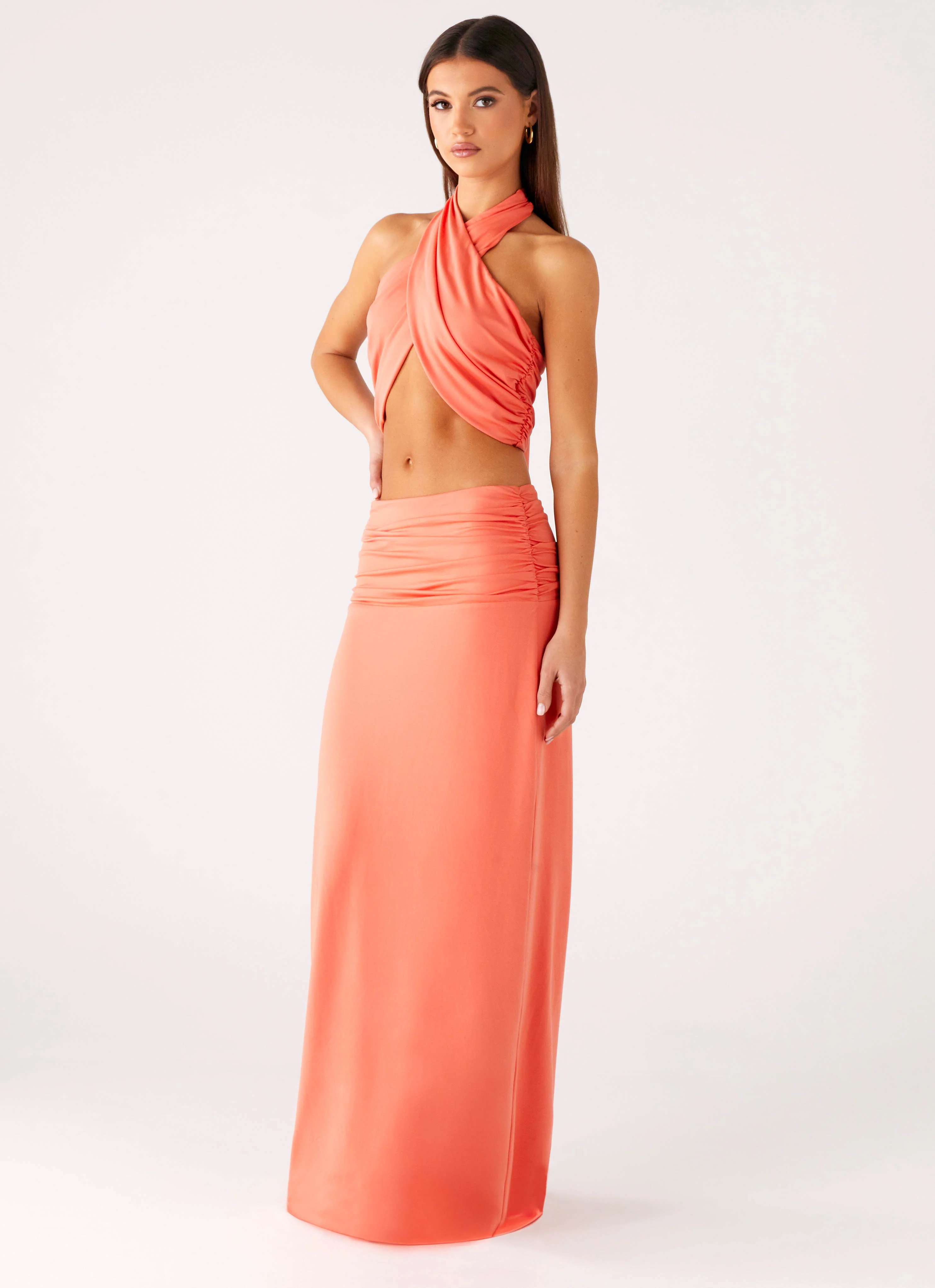 Elisabetta Maxi Skirt - Coral - Image 6