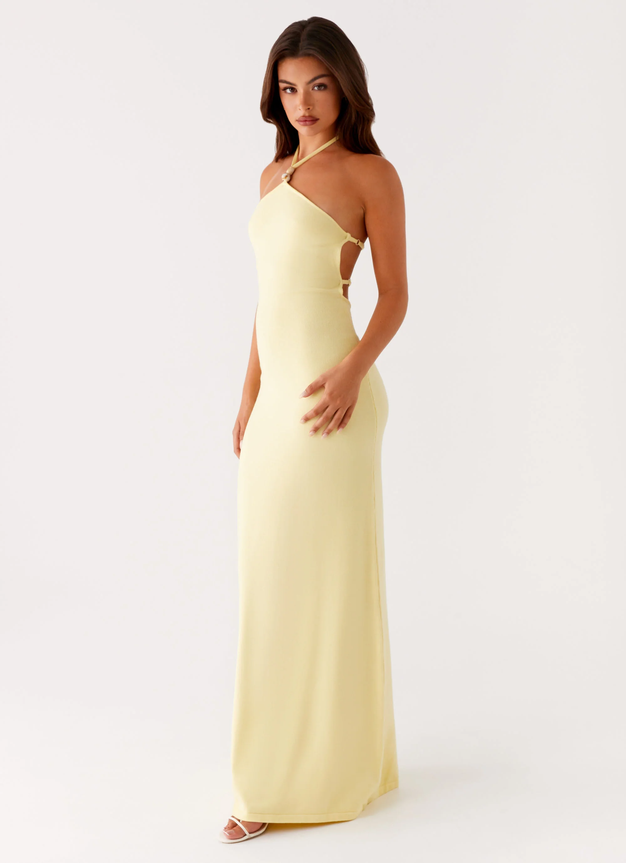 Elisha Knit Maxi Dress - Yellow - Image 4