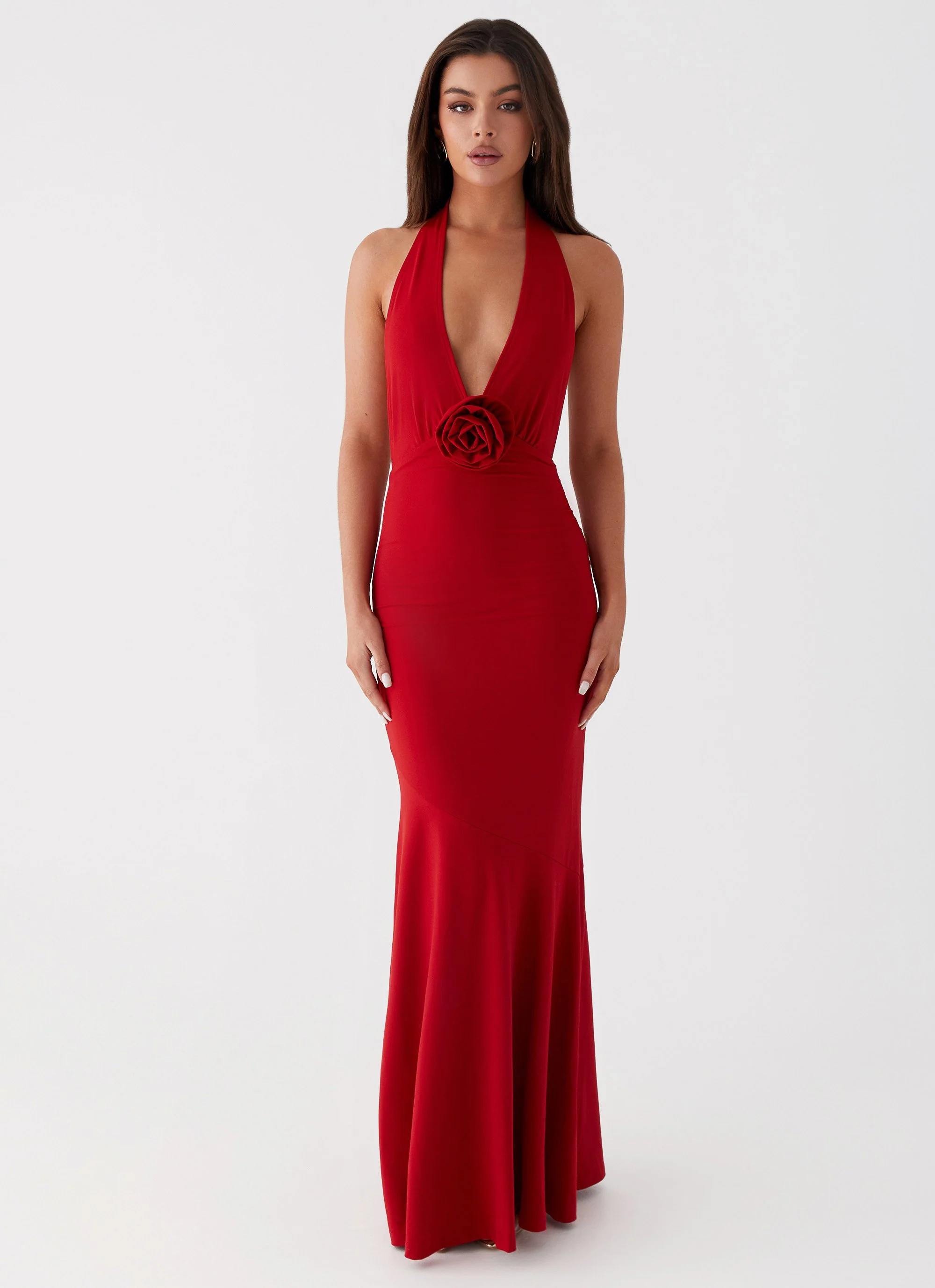 Eliza Rose Maxi Dress - Red - Image 3