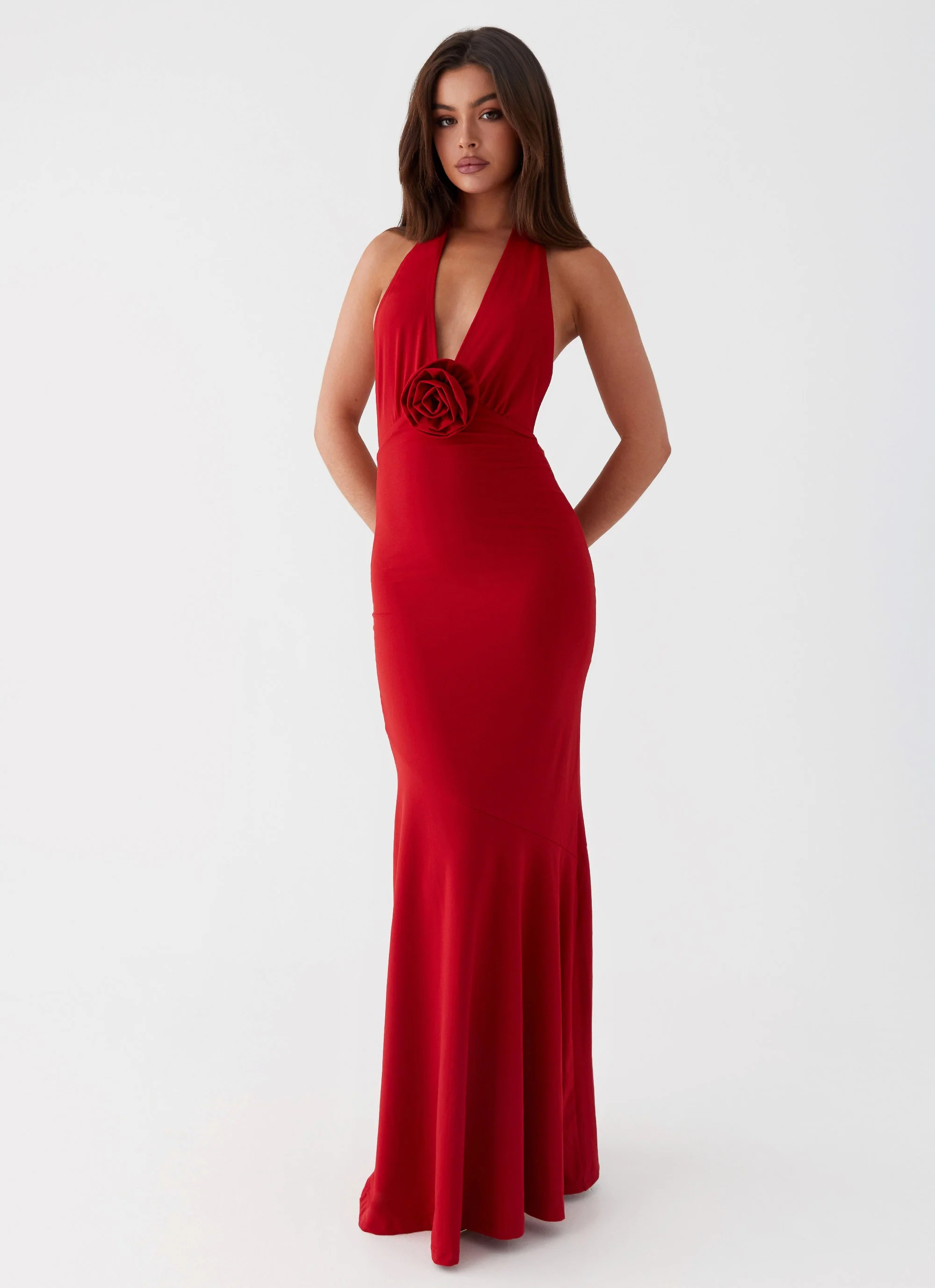 Eliza Rose Maxi Dress - Red - Image 6